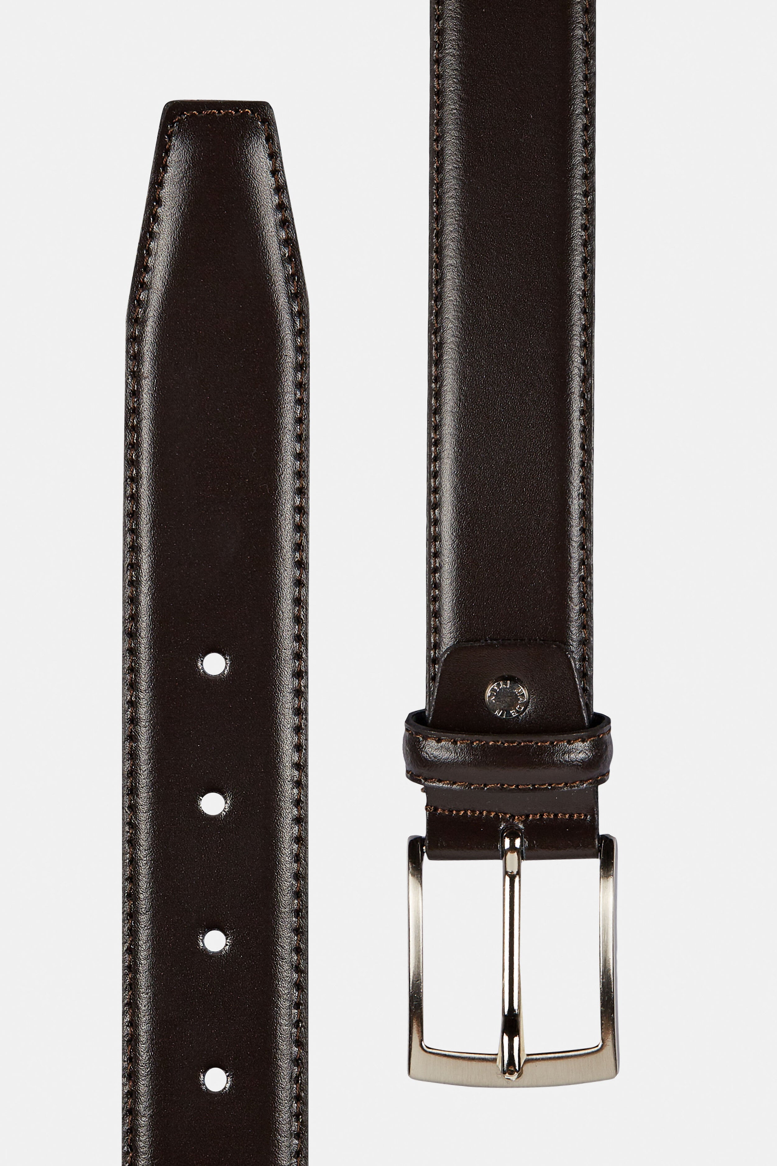 Men’s leather belt - Dark brown