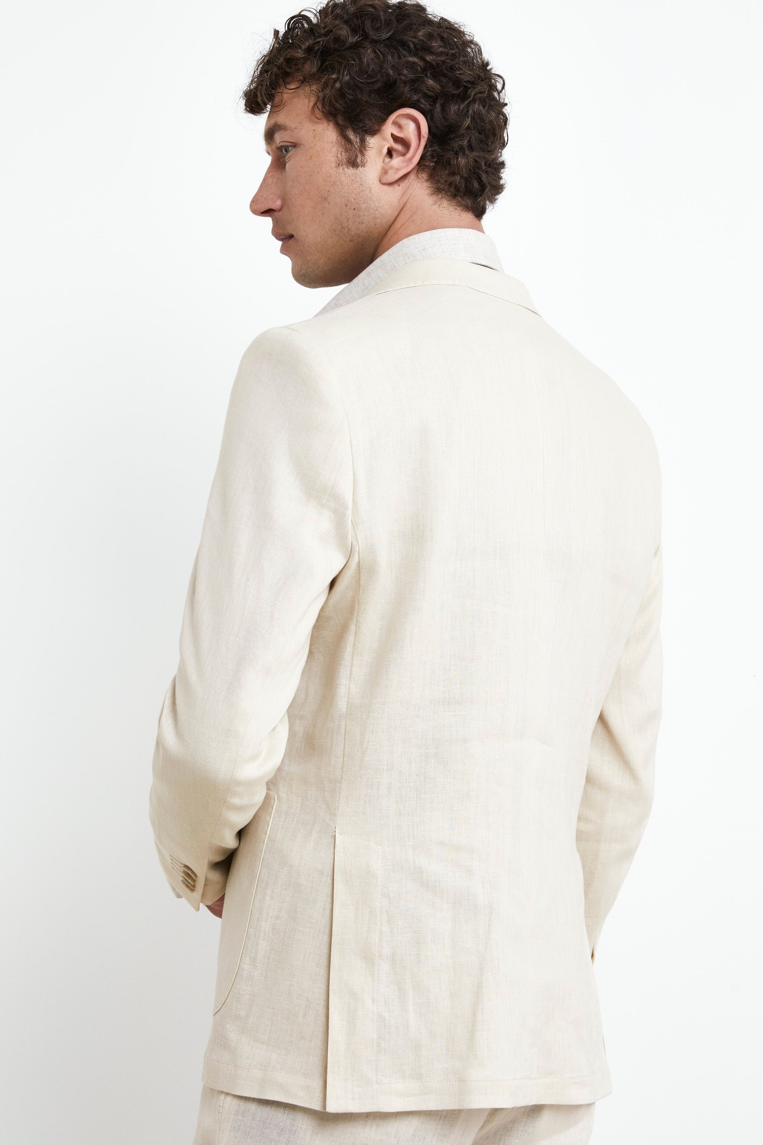 Elegant Linen Suit - BEIGE