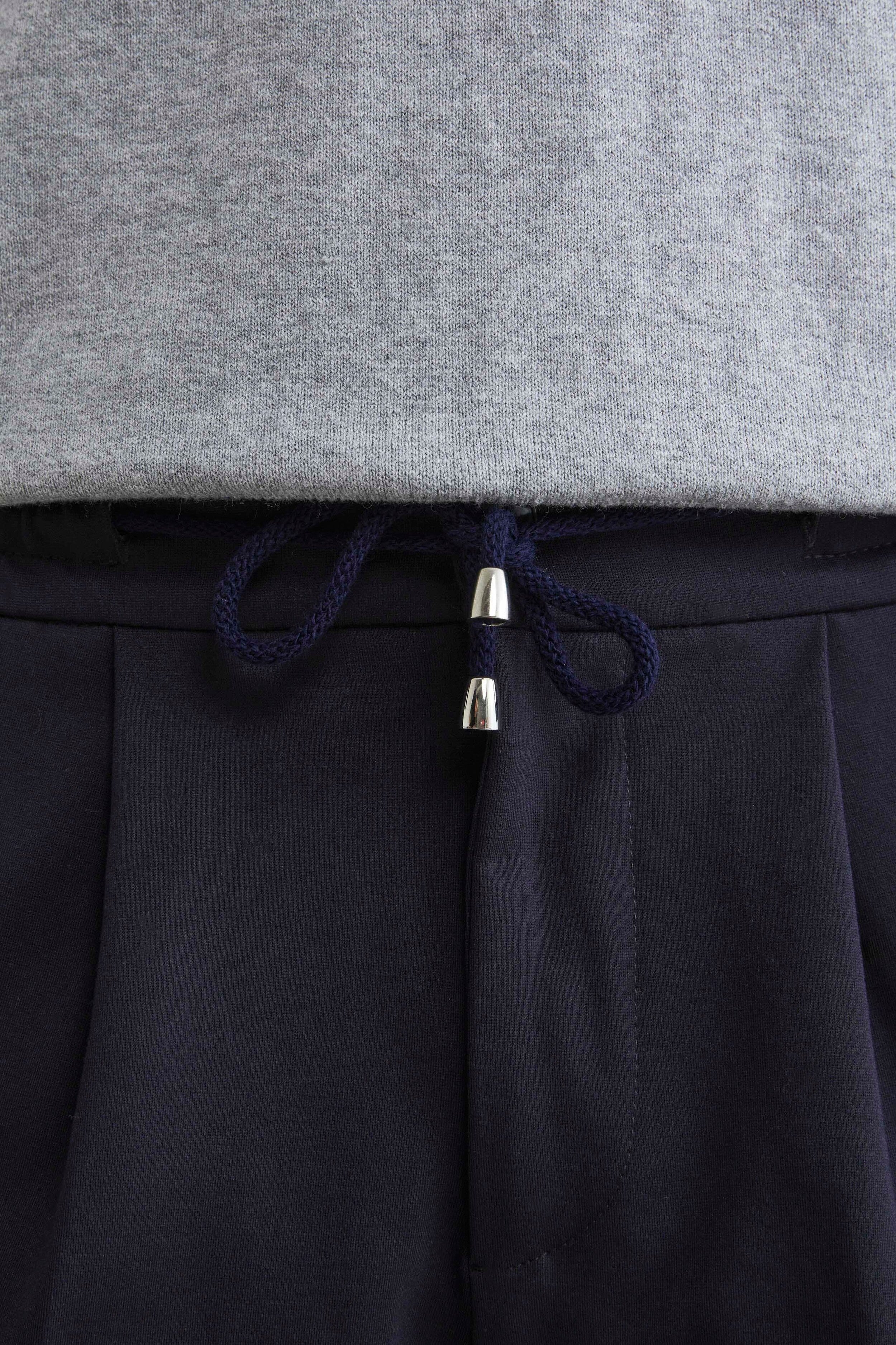 Pantaloni eleganti blu con coulisse