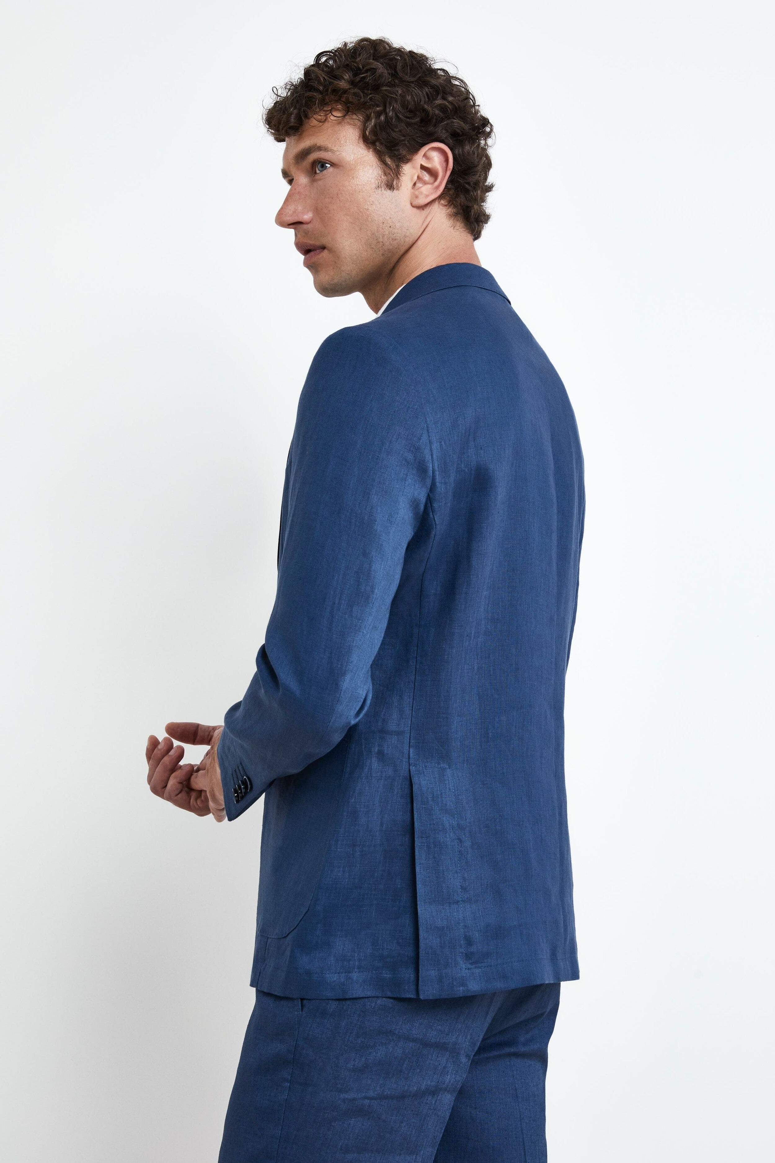 Elegant Linen Suit - DENIM