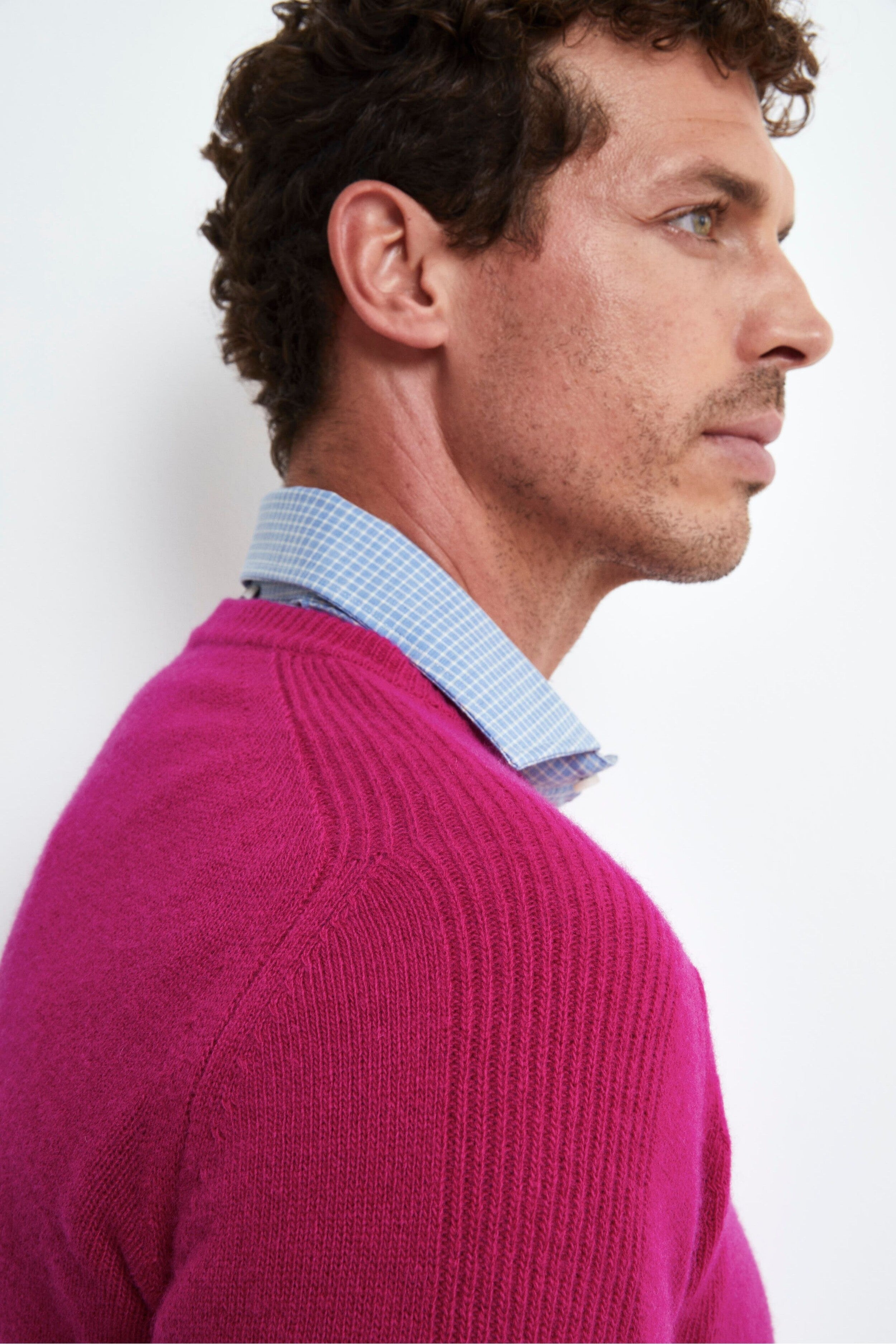 Girocollo in Lana e Cashmere - MAGENTA