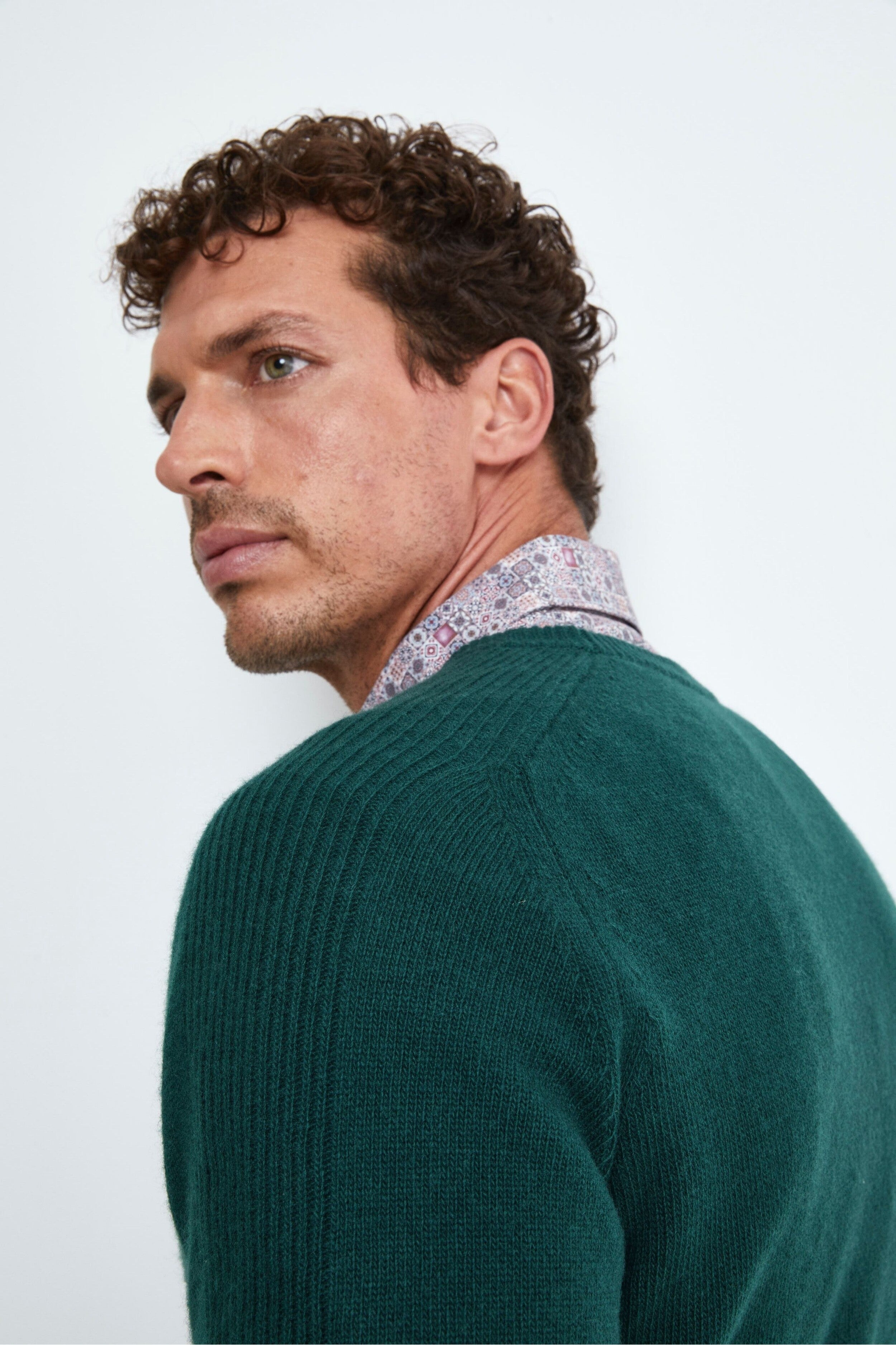 Girocollo in Lana e Cashmere - VERDE