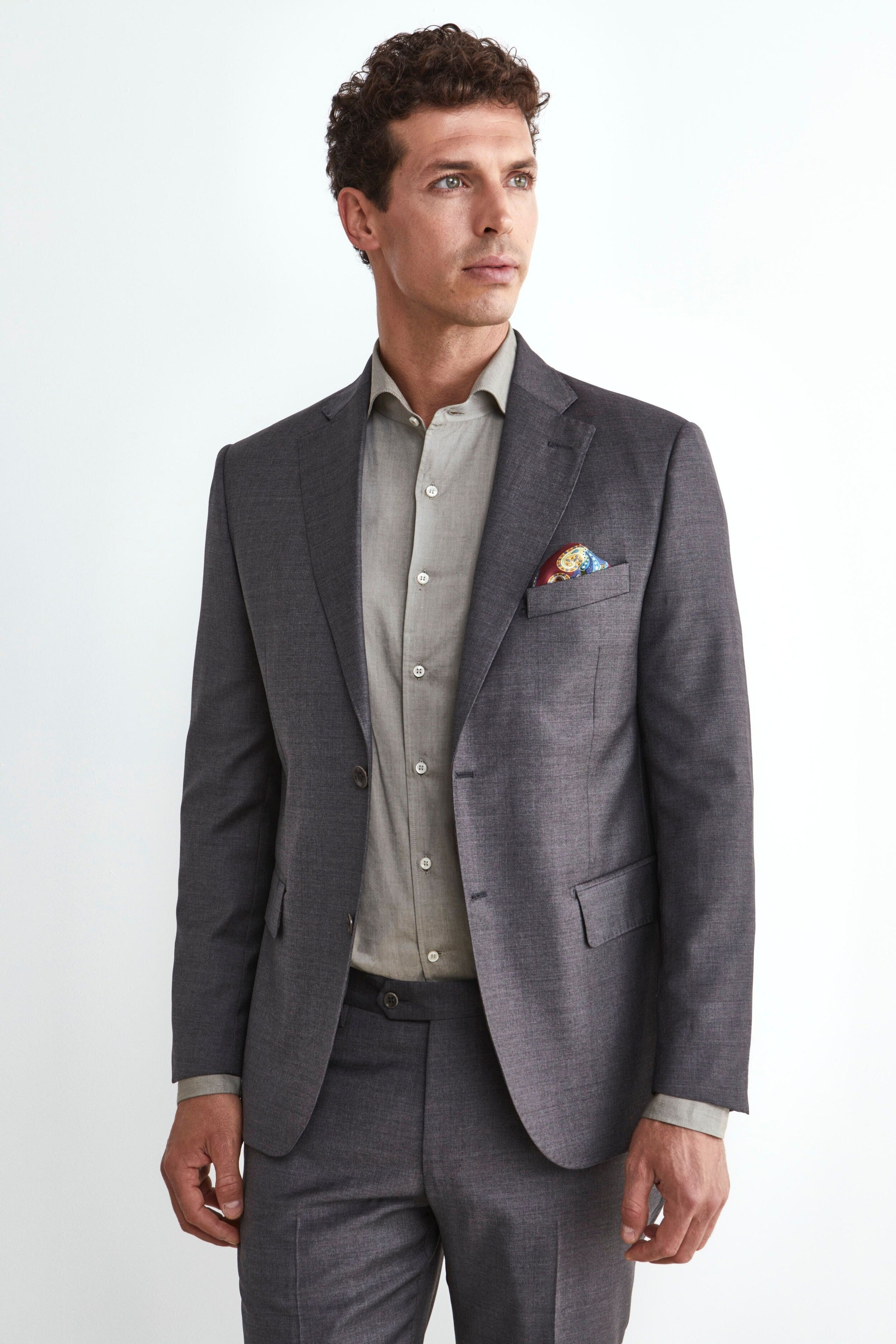 Grey Virgin Wool Suit - GREY