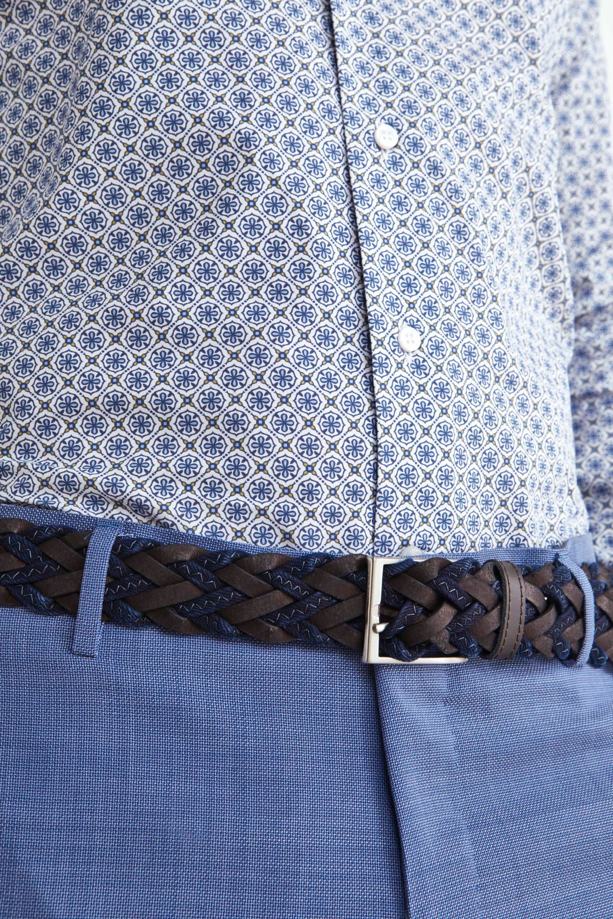 Braided Pattern Belt - -