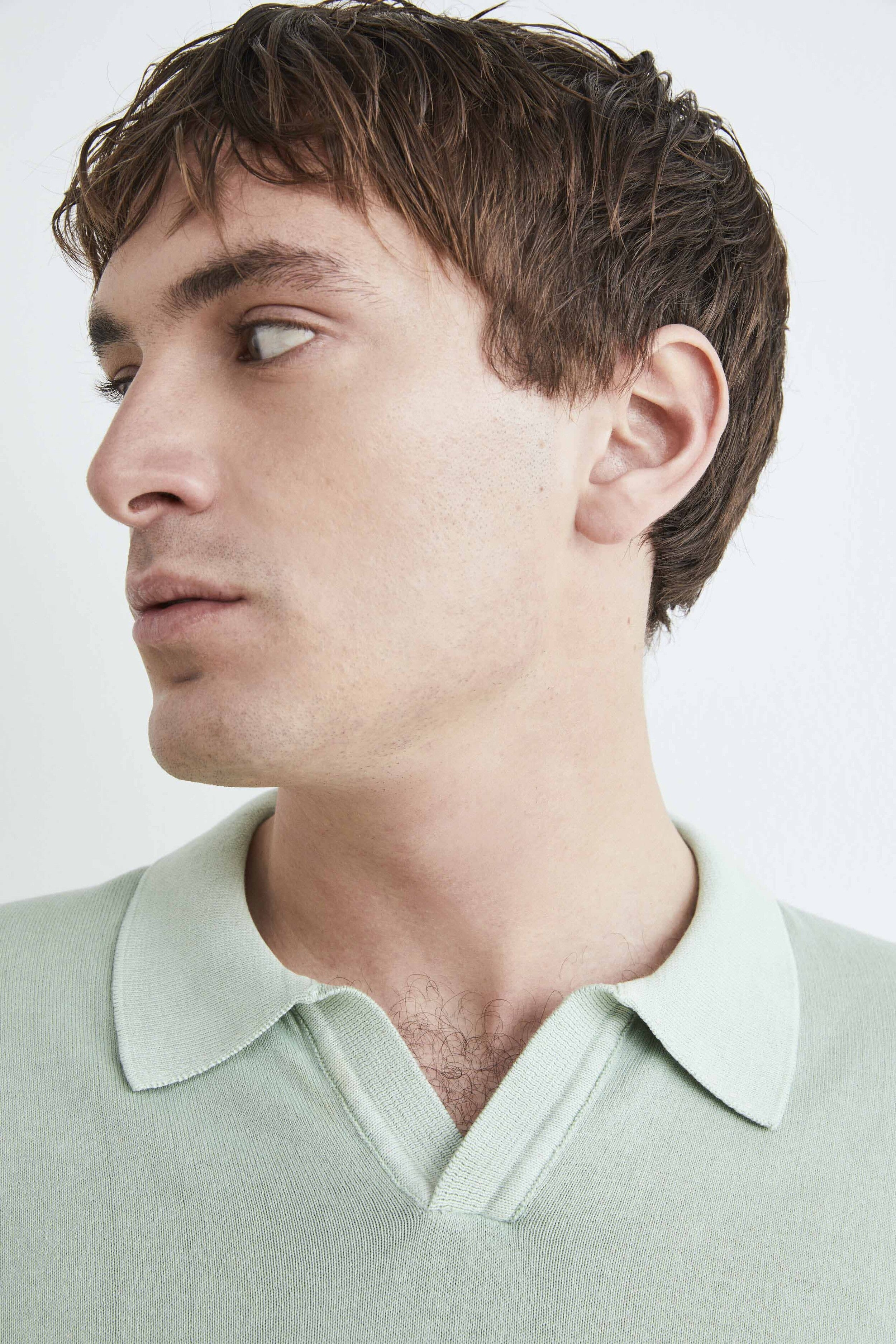 Men’s cotton polo shirt - LIGHT GREEN