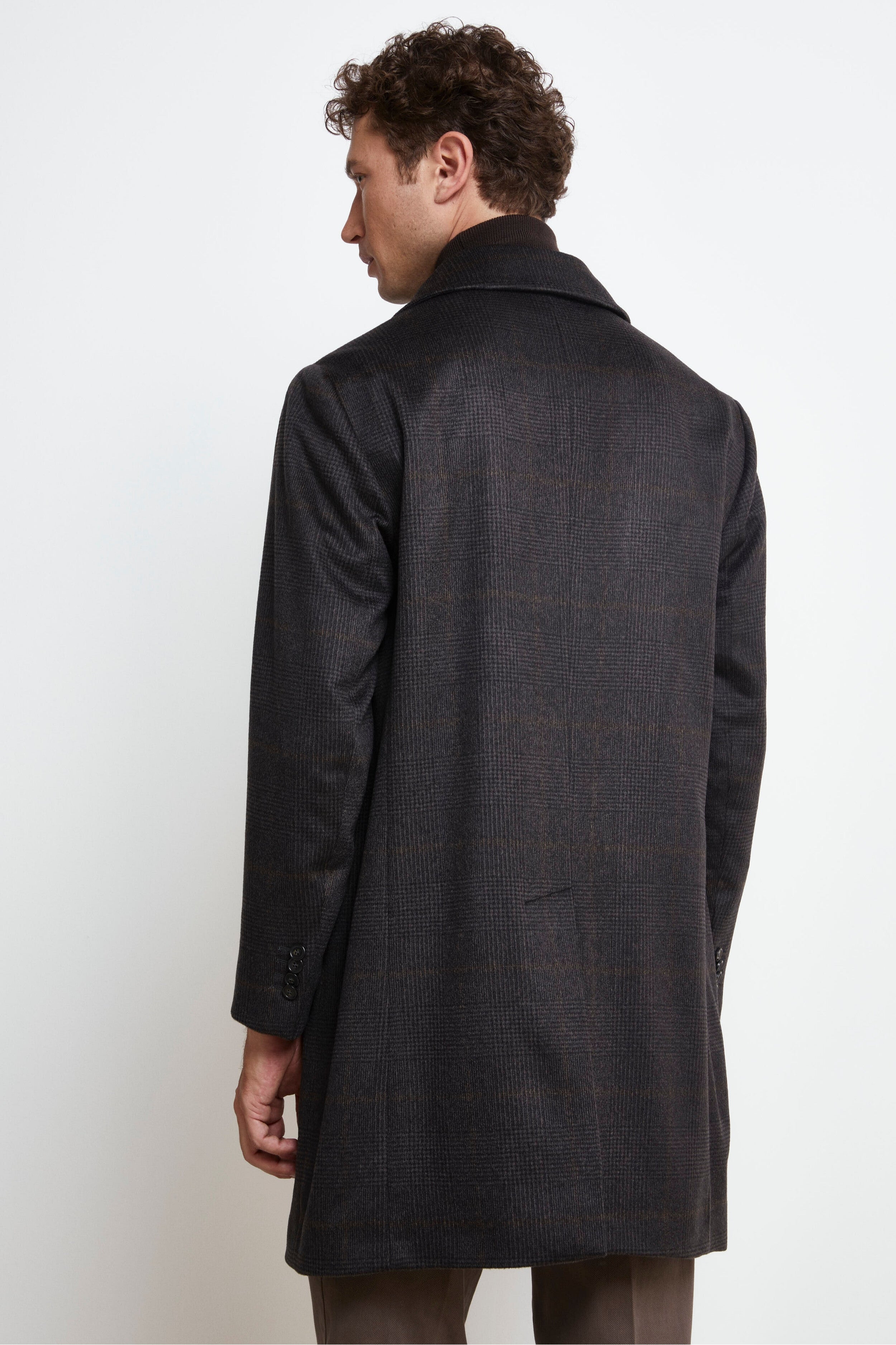 Cappotto Check in Cashmere - MARRONE QUADRI