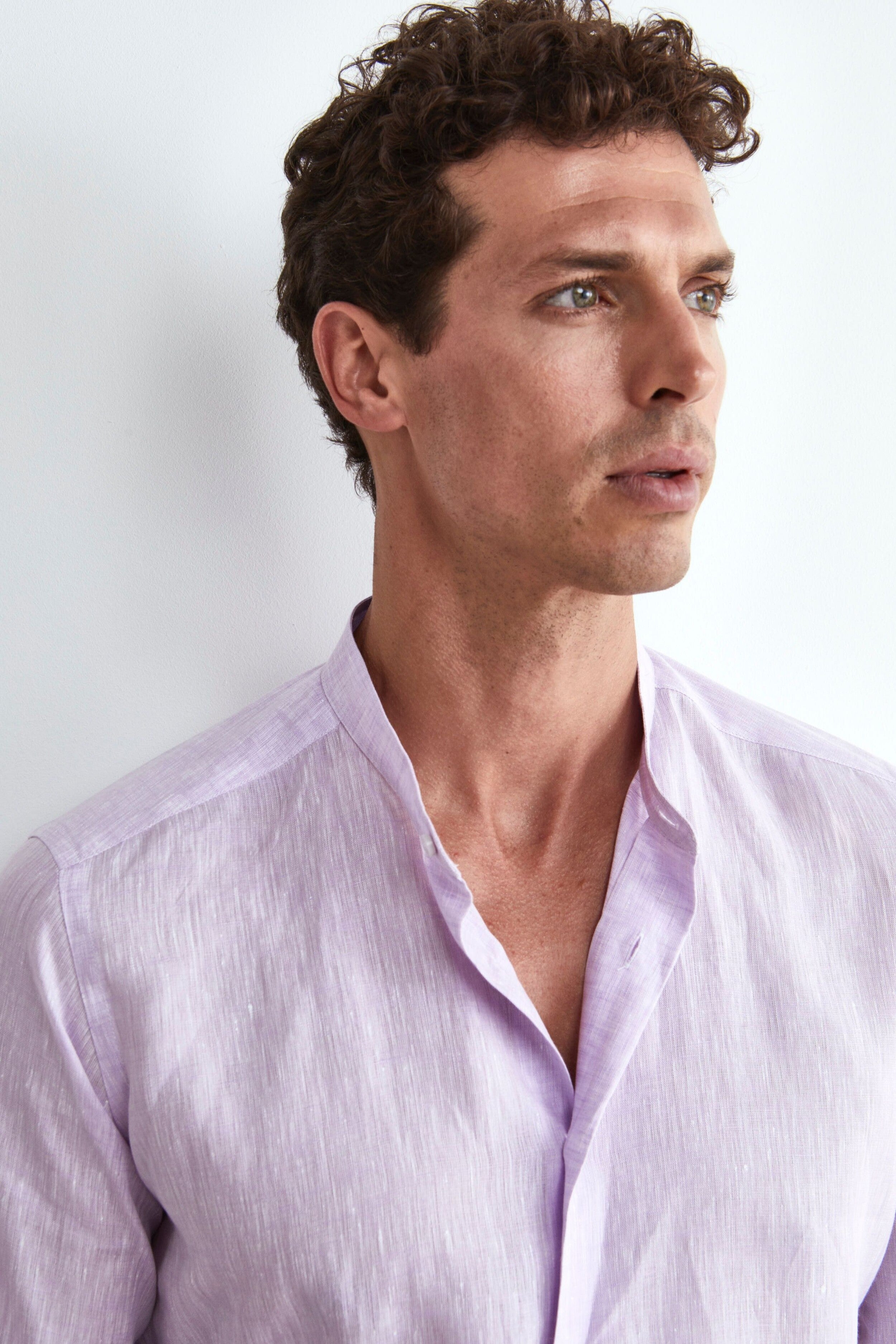 Korean linen shirt - Wisteria purple