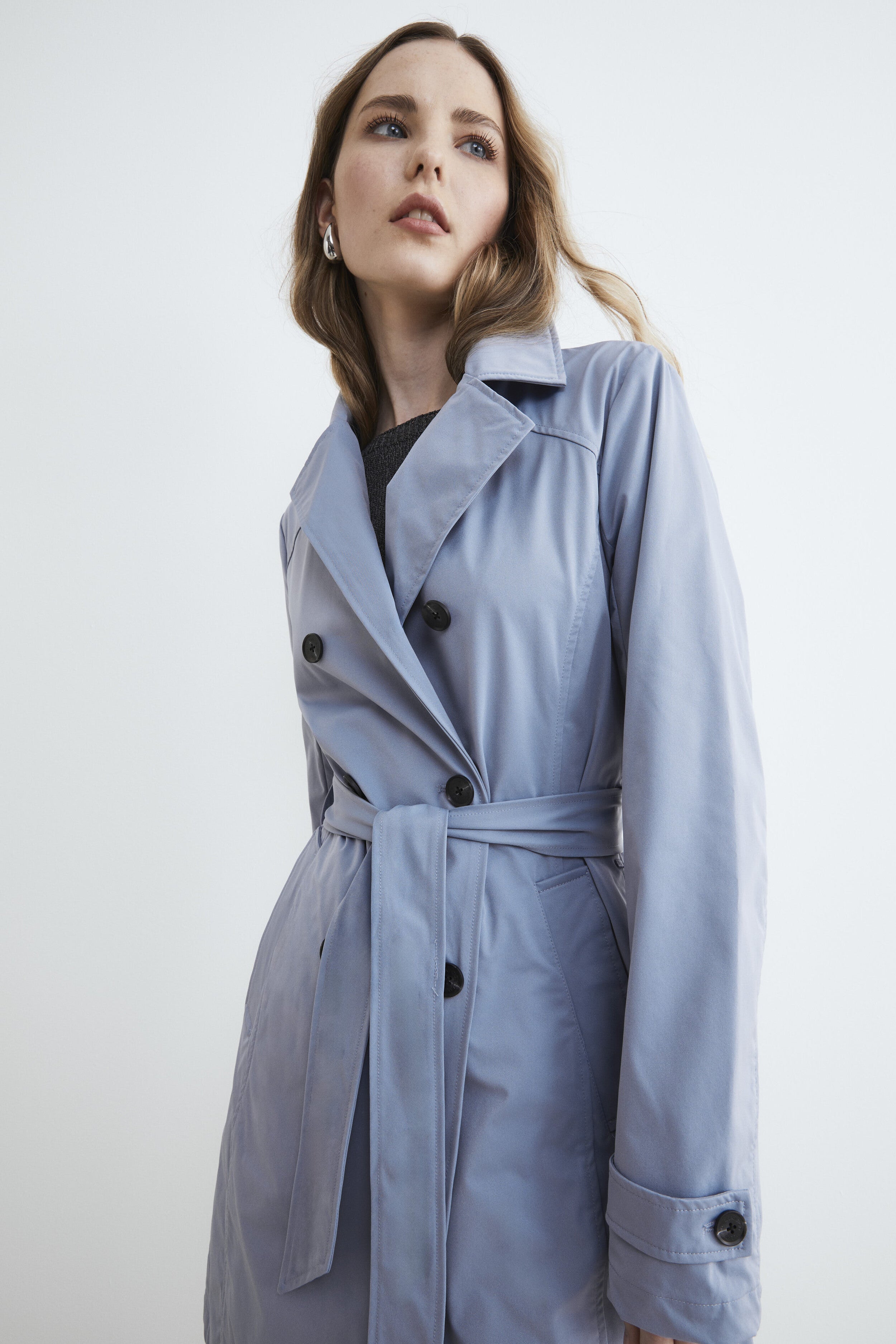 Women’s double-breasted trench coat - Dust grey