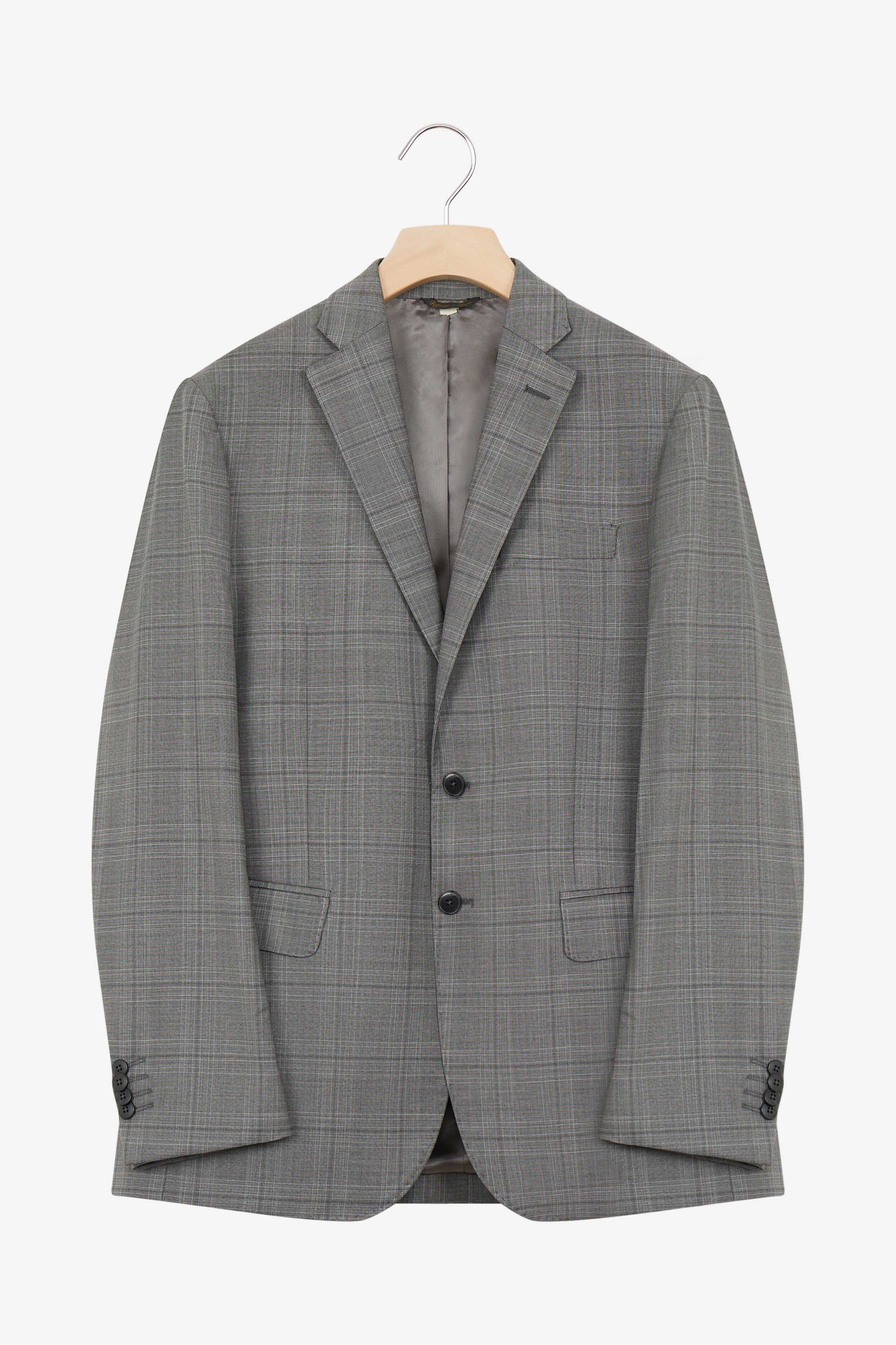 Grey plaid suit - Grey check