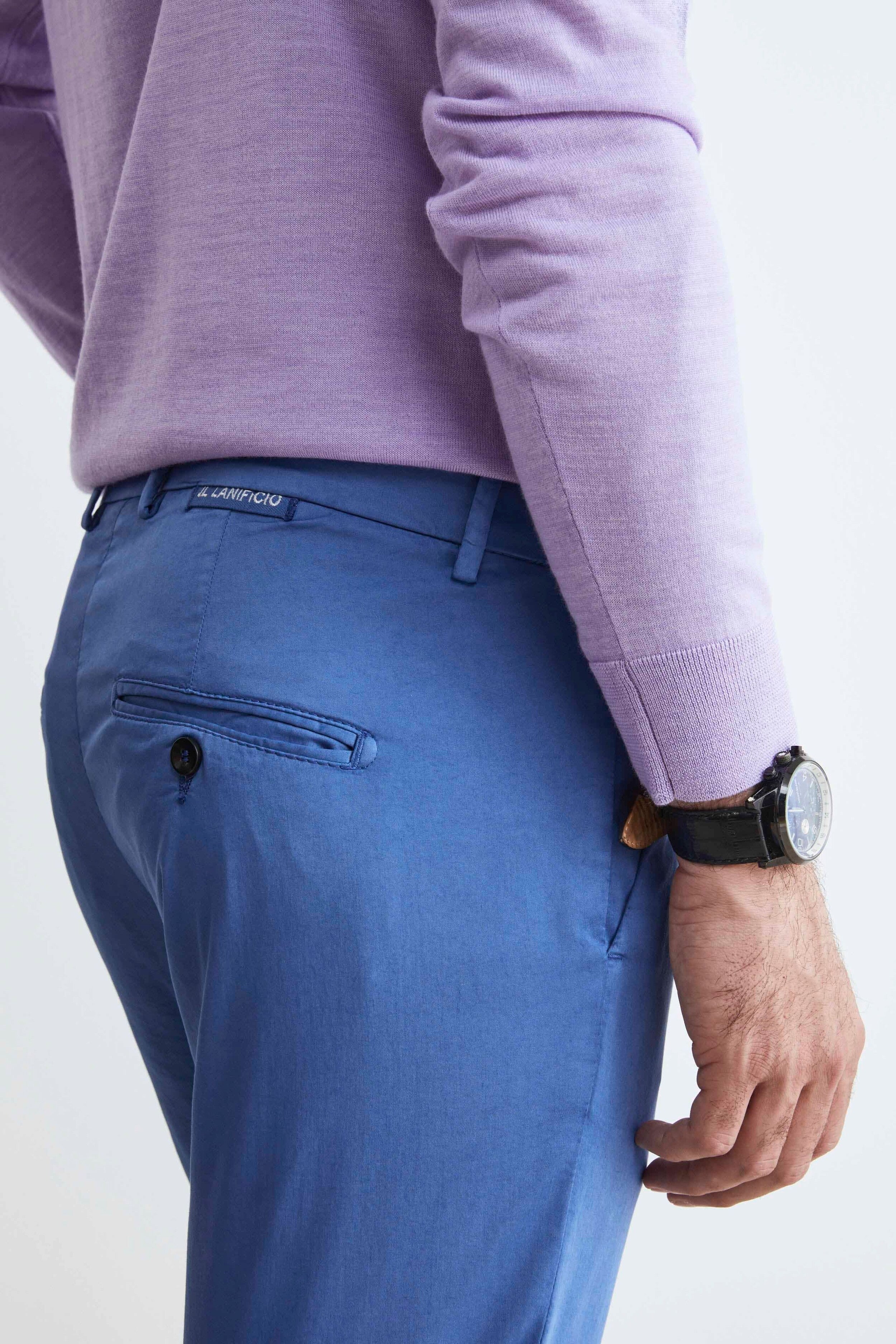 Pantalone slim con pinces - ROYAL