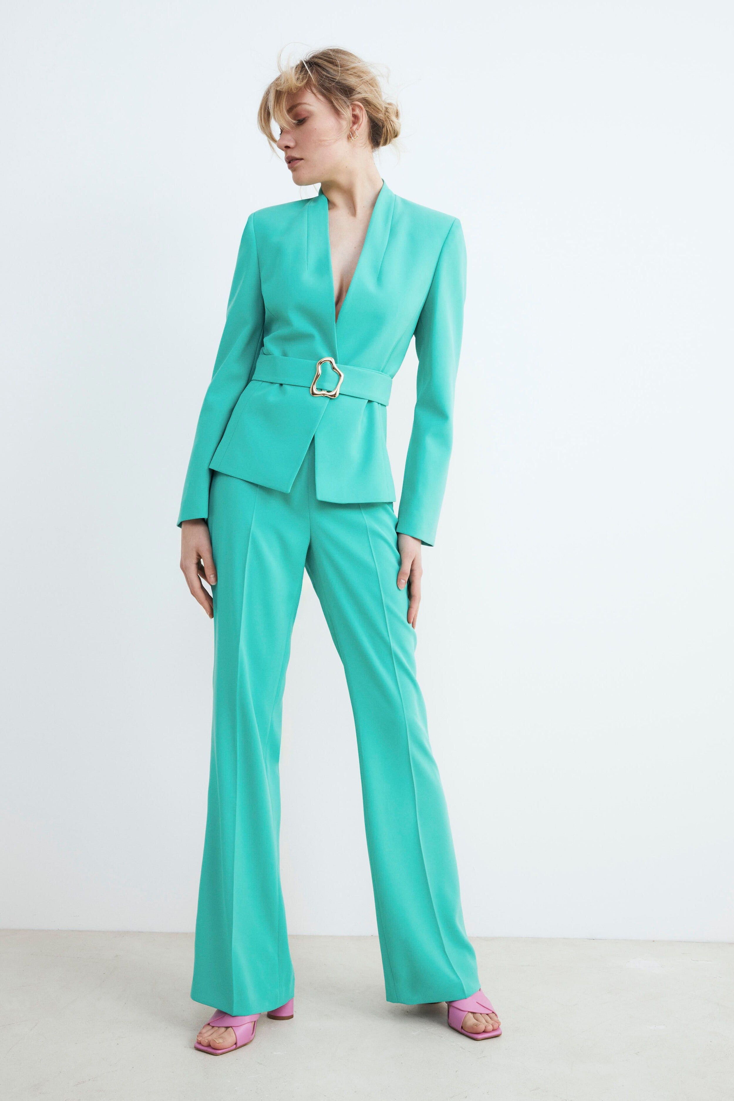 Elegant formal jacket - EMERALD GREEN