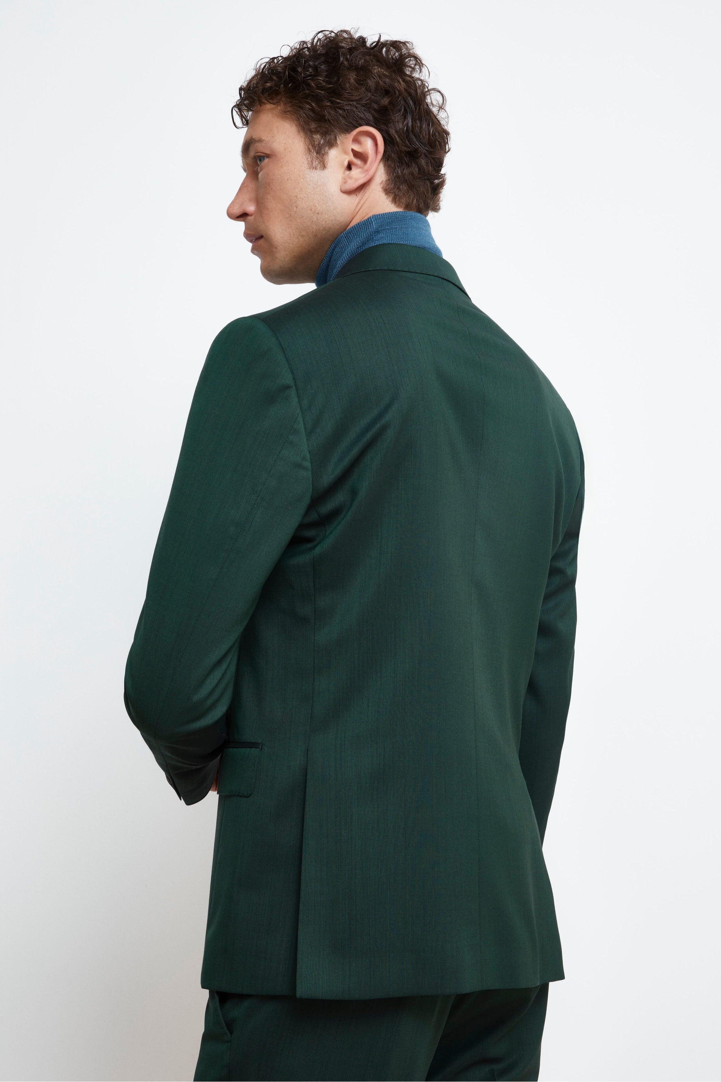 Abito Colorato Monopetto Slim Fit - VERDE