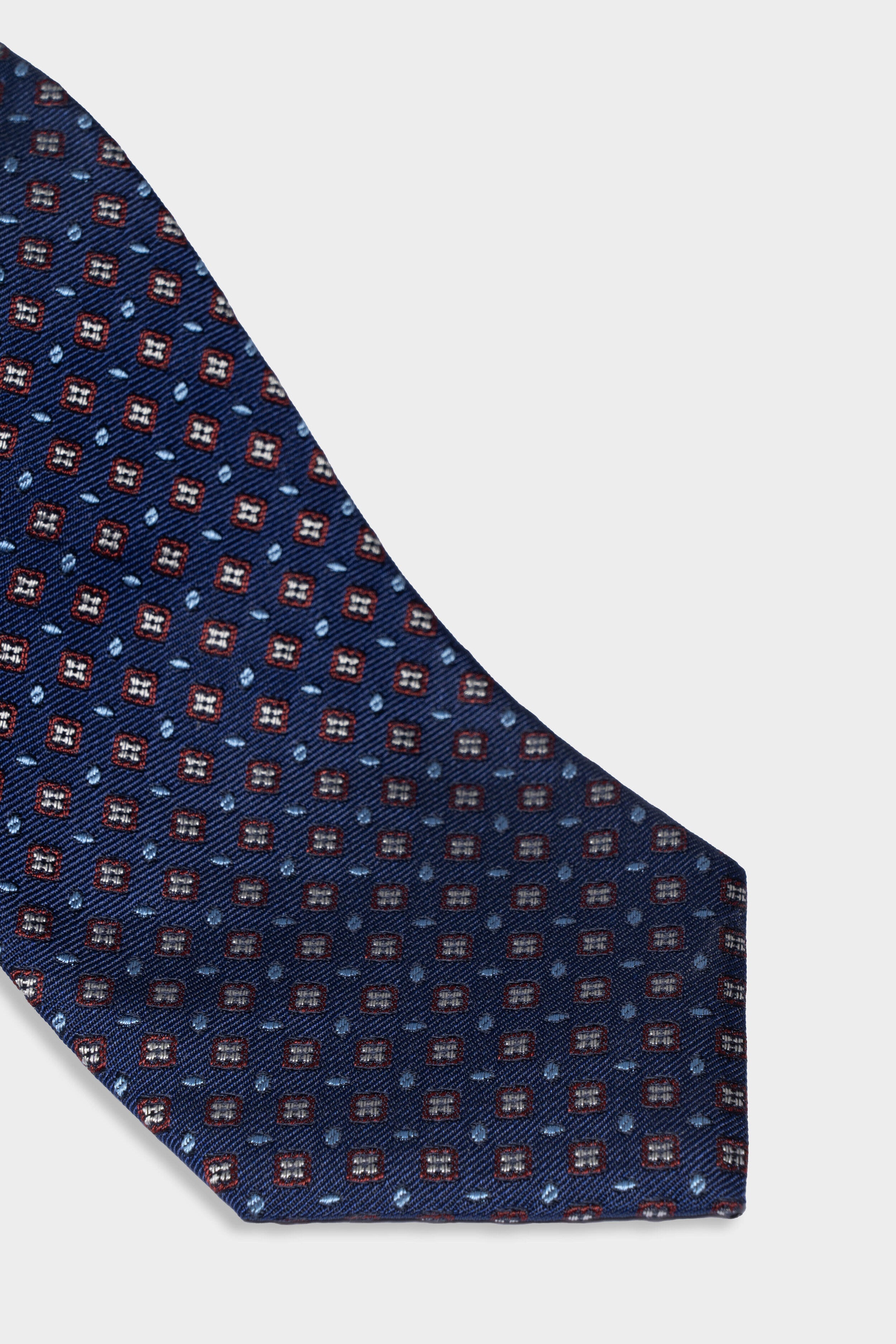 Tie in silk for man - Blue pattern