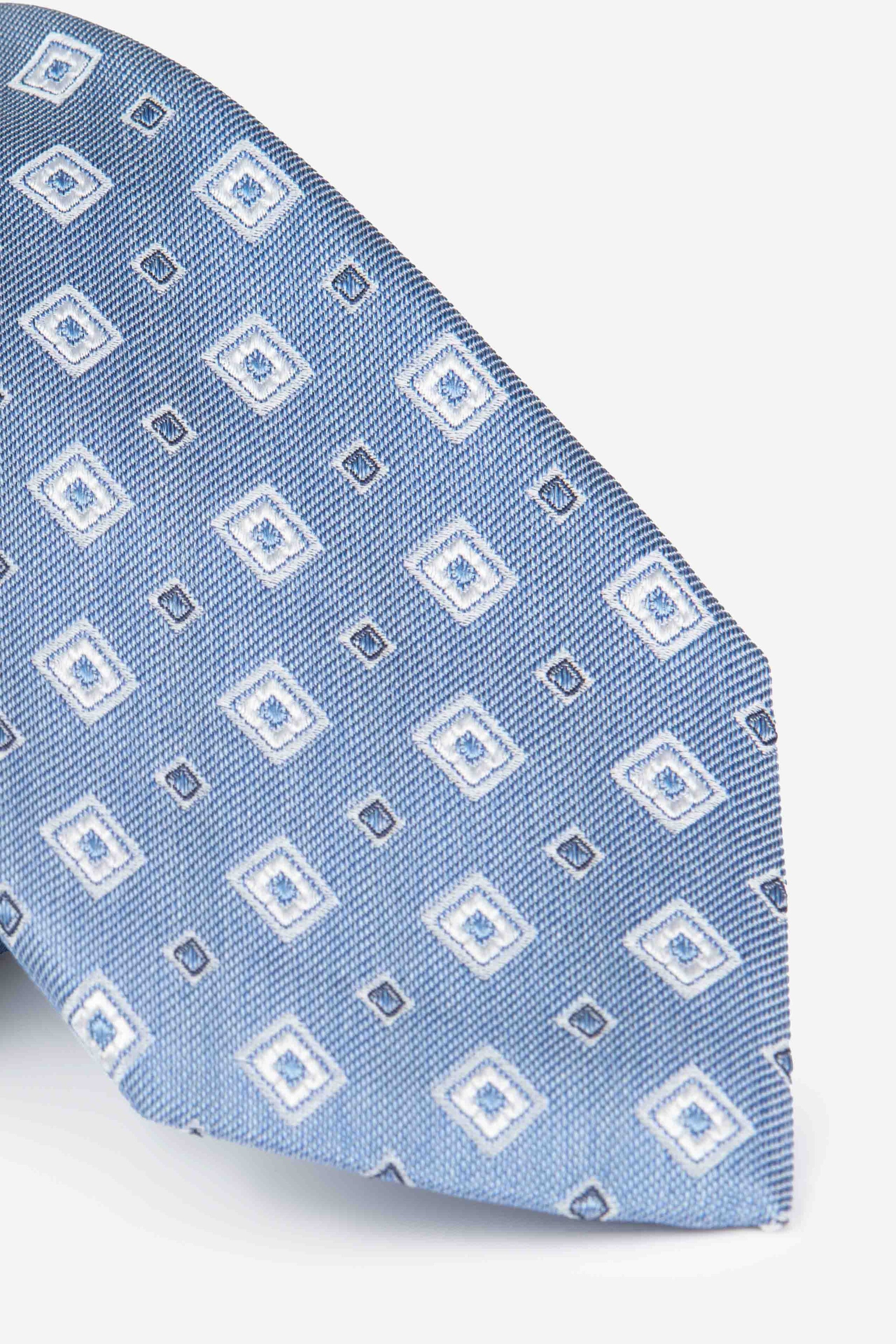 Ceremonial plaid tie - Air force blue pattern