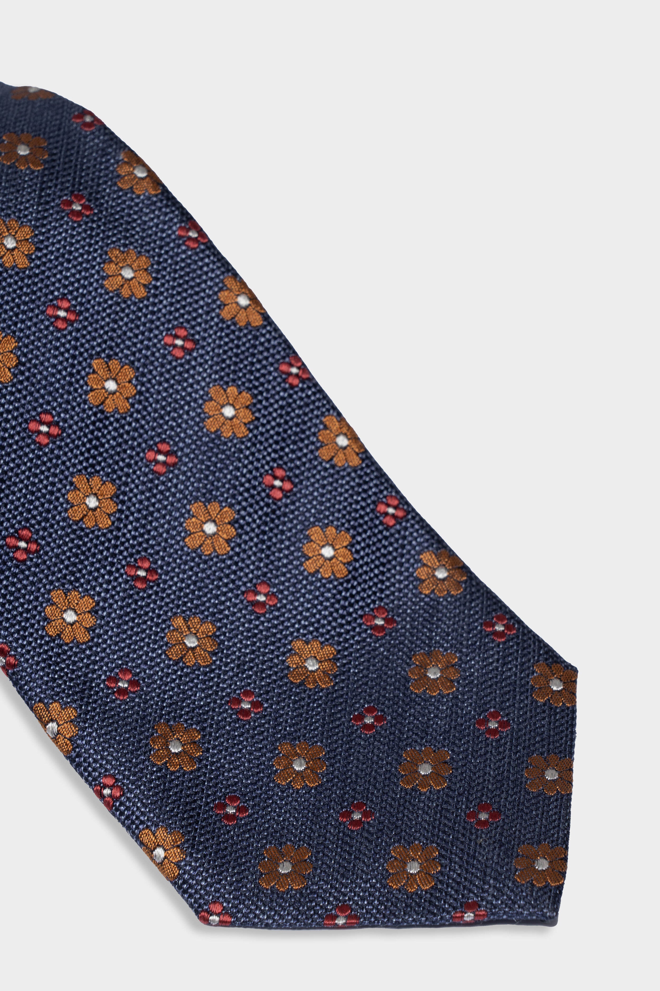 Blue patterned tie - Blue-Burgundy pattern
