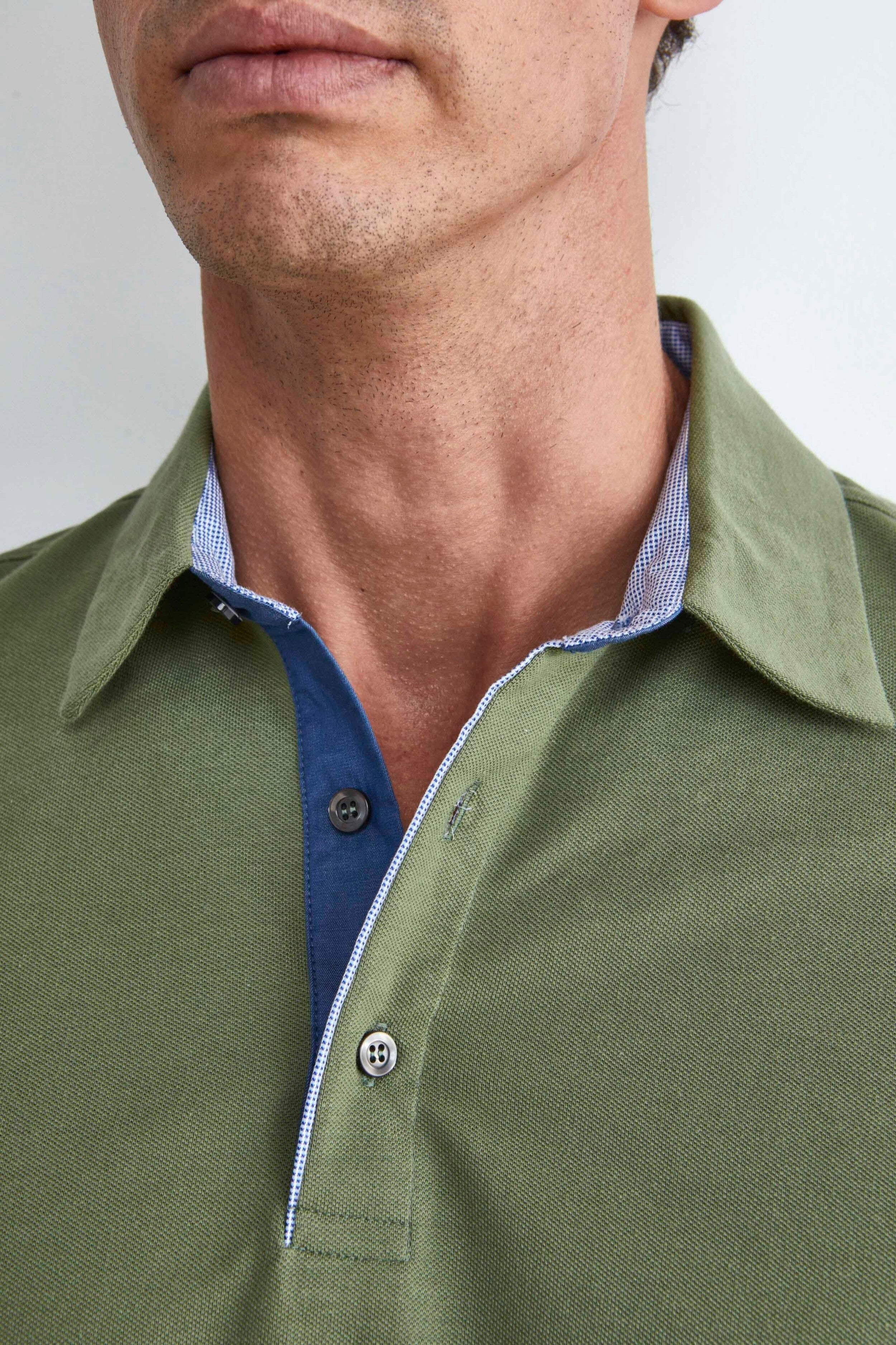 Slim Green Polo Shirt - Sage green