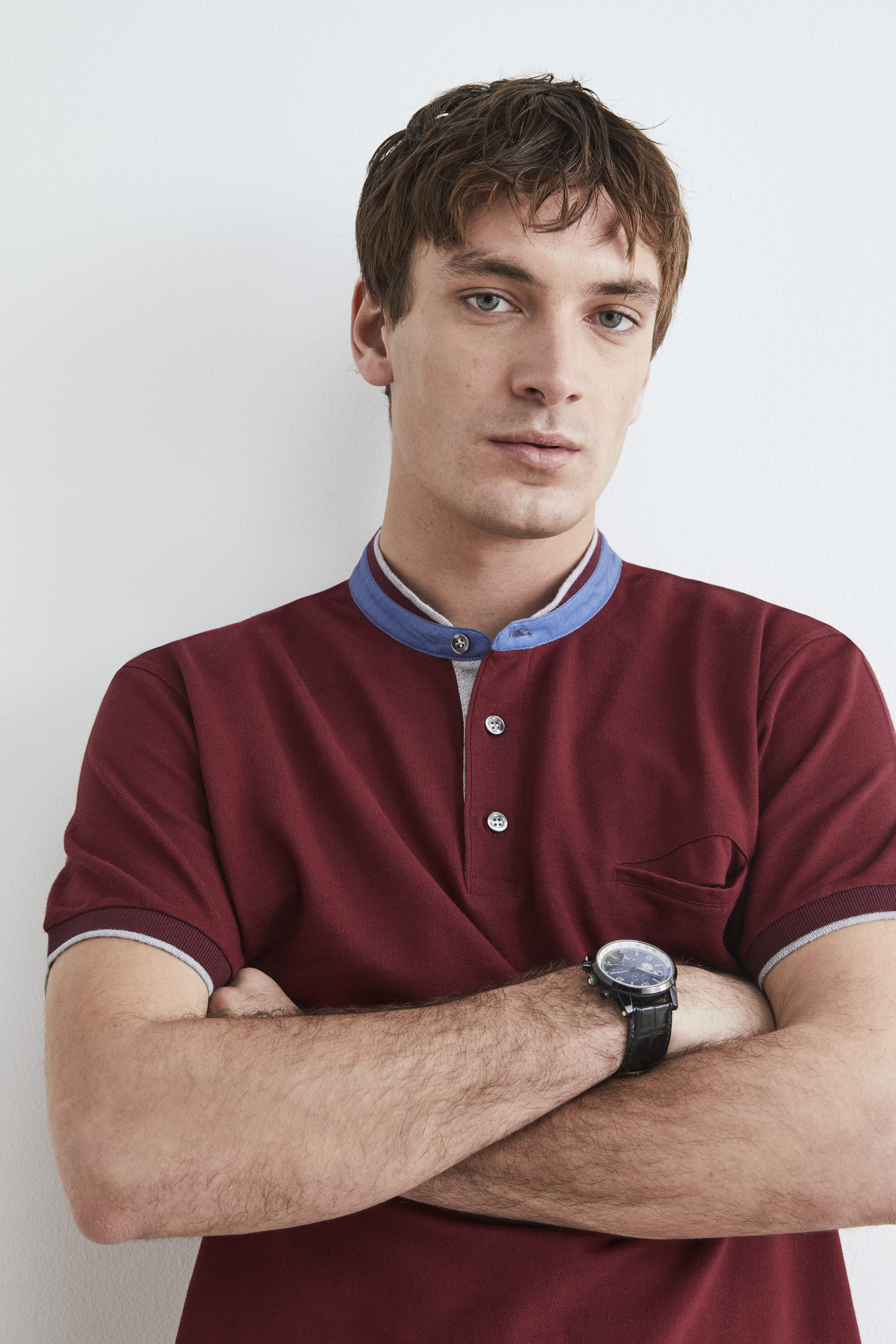 Polo shirt with pocket - Burgundy