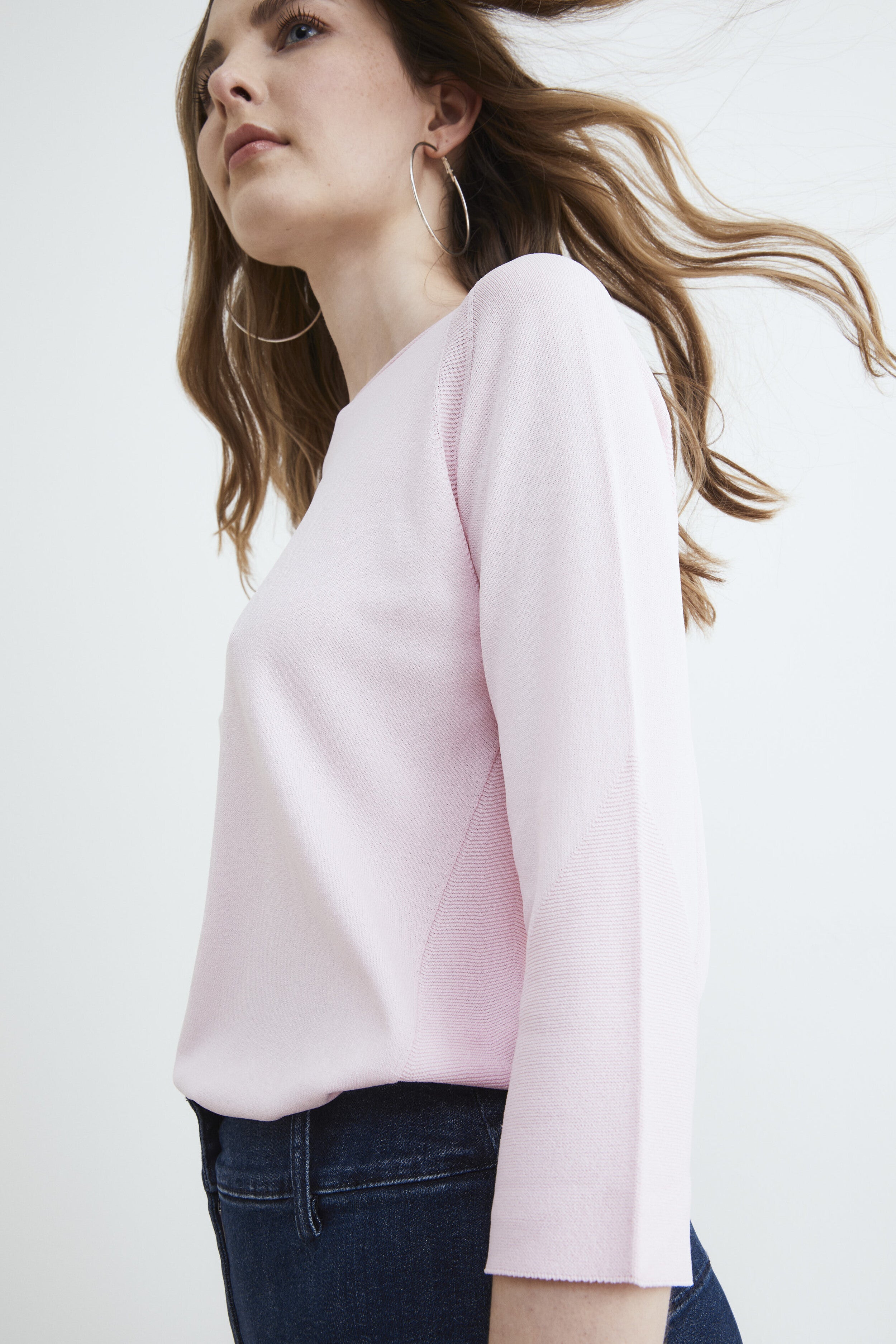 Boat neck sweater - PINK