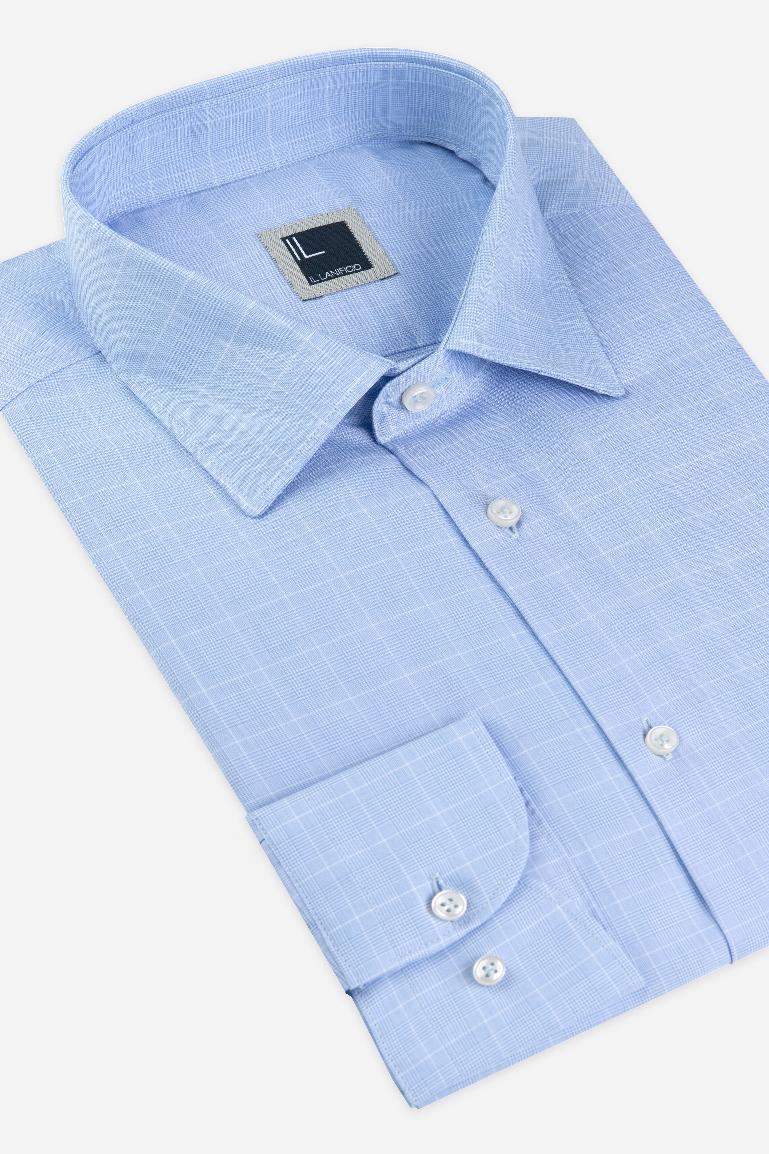 Light blue check shirt - Light blue check