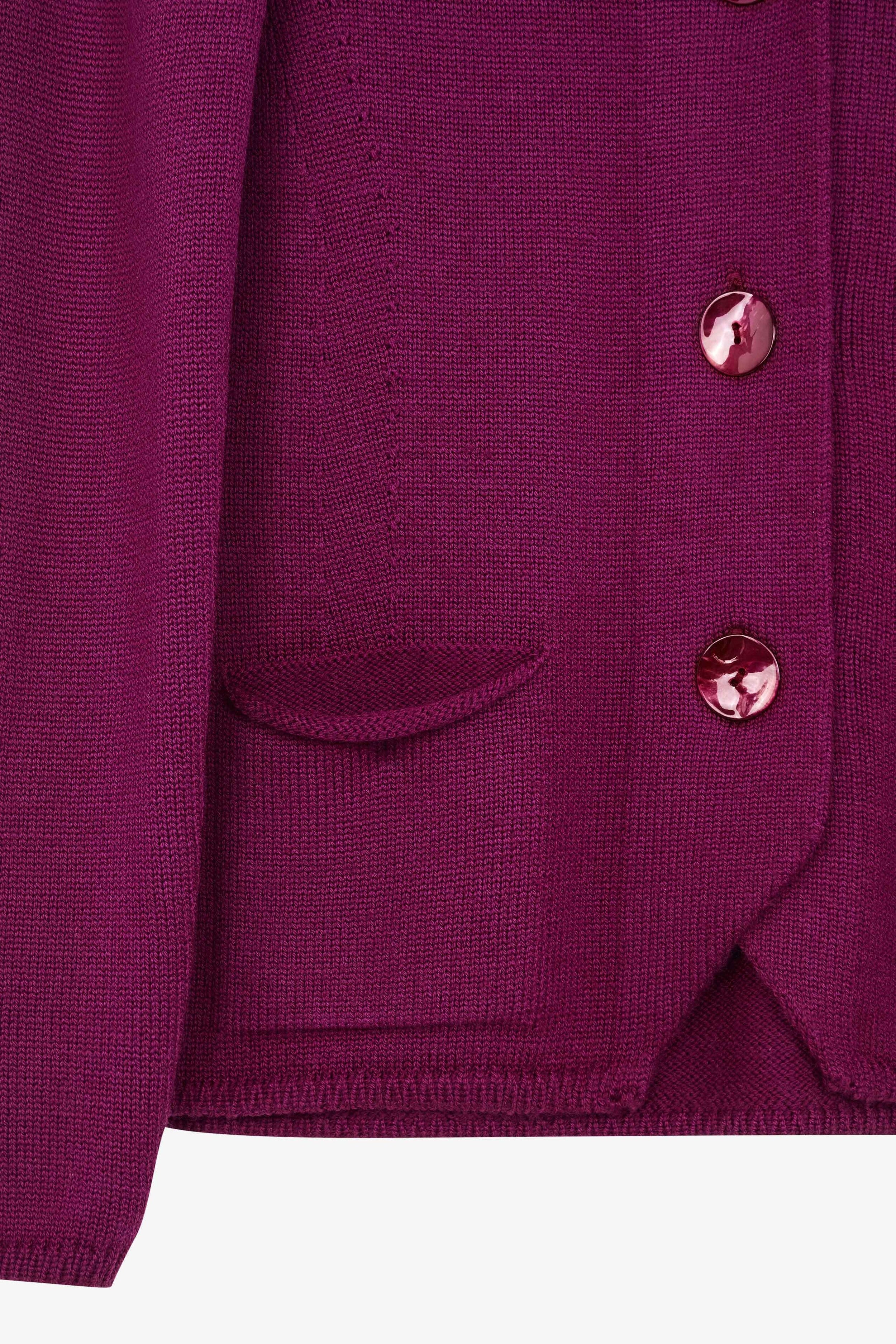 Wool cardigan with buttons - PINK