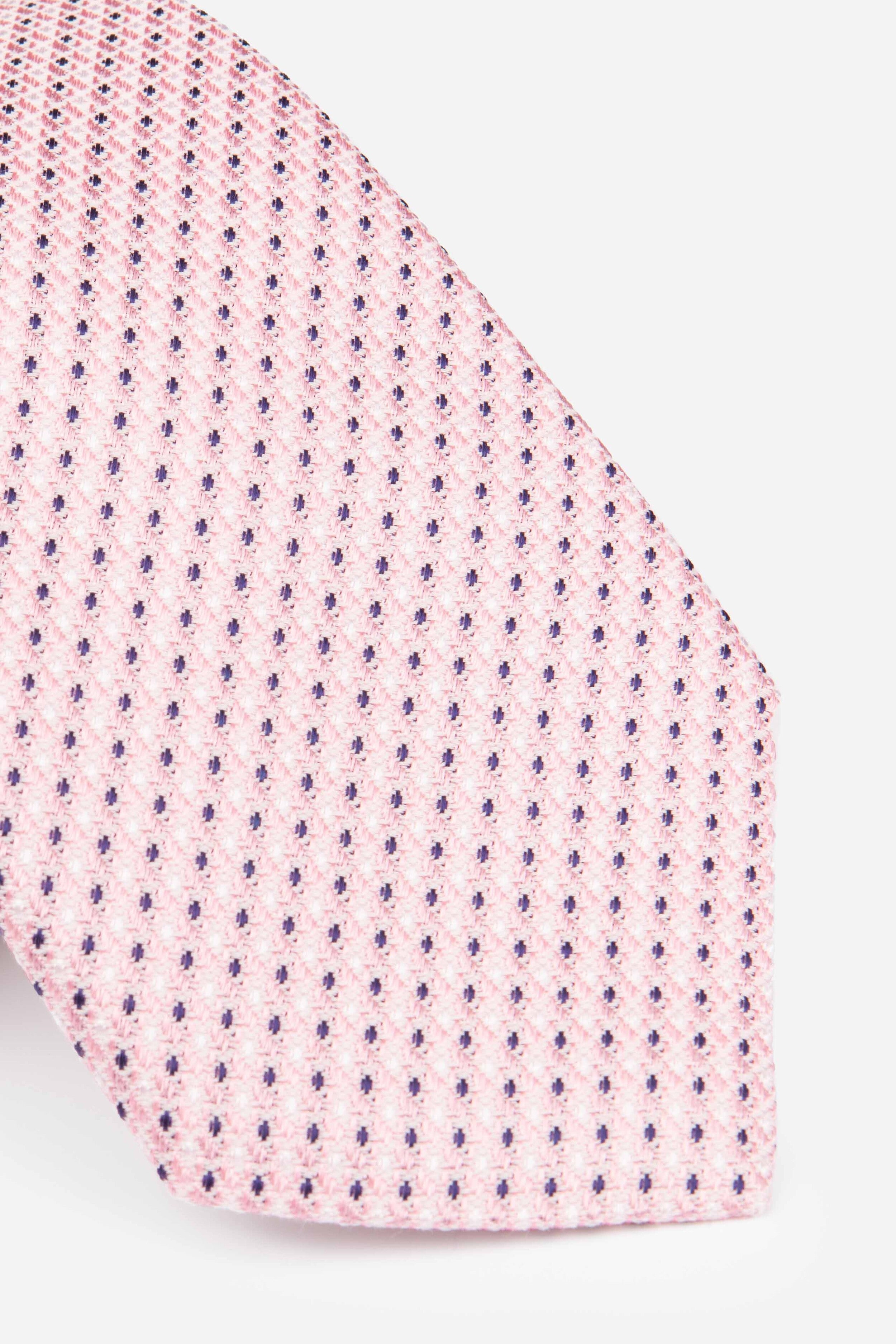 Geometric patterned tie - Pink pattern