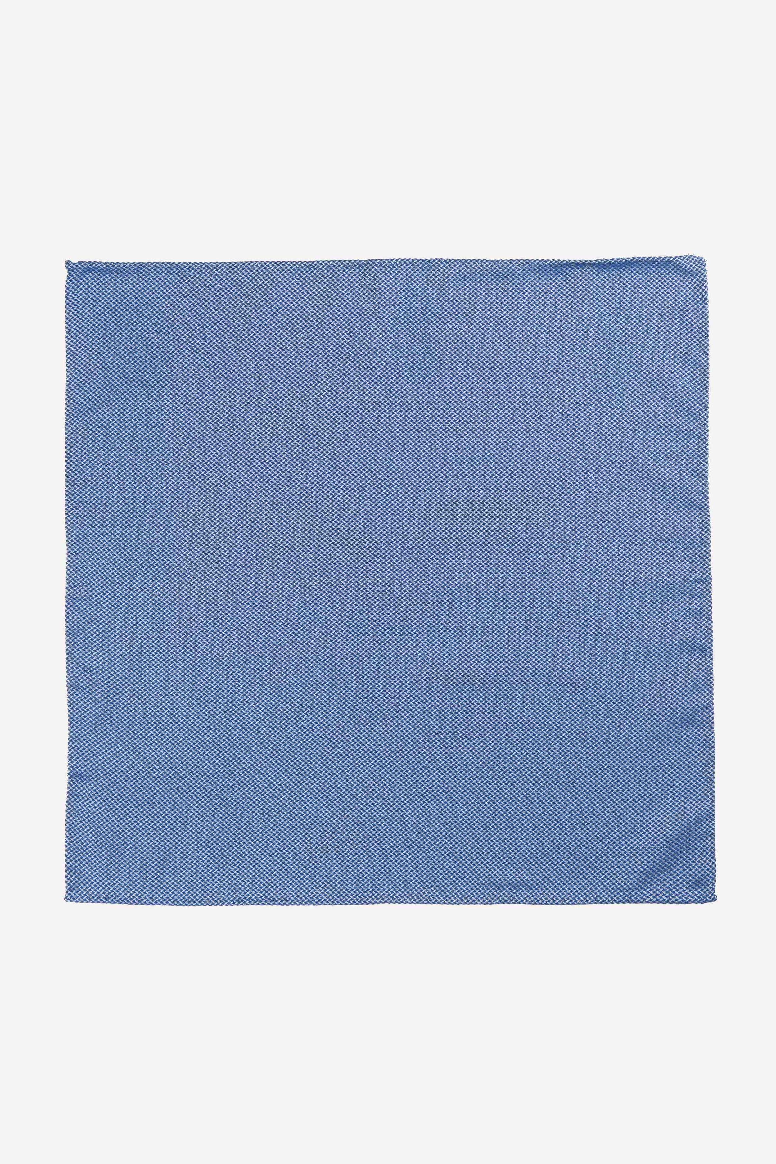 Blue patterned pocket-square - Royal blue