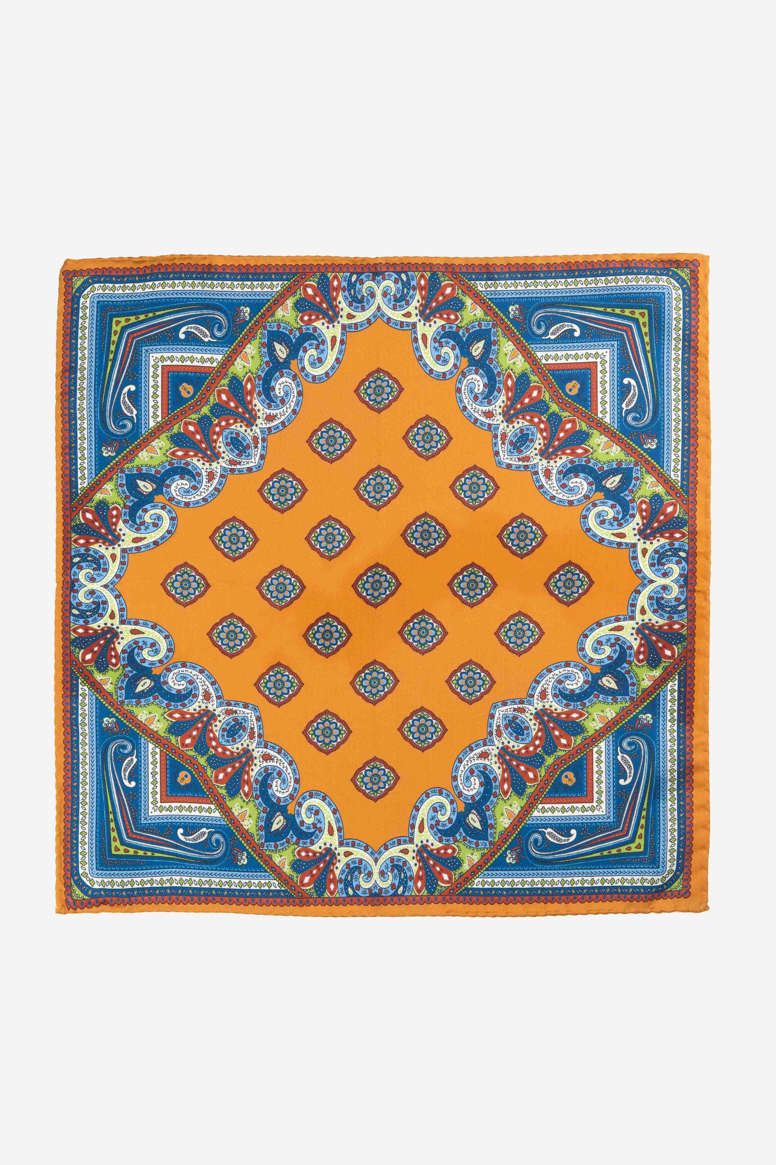 Pochette à motifs géométriques - Motif orange