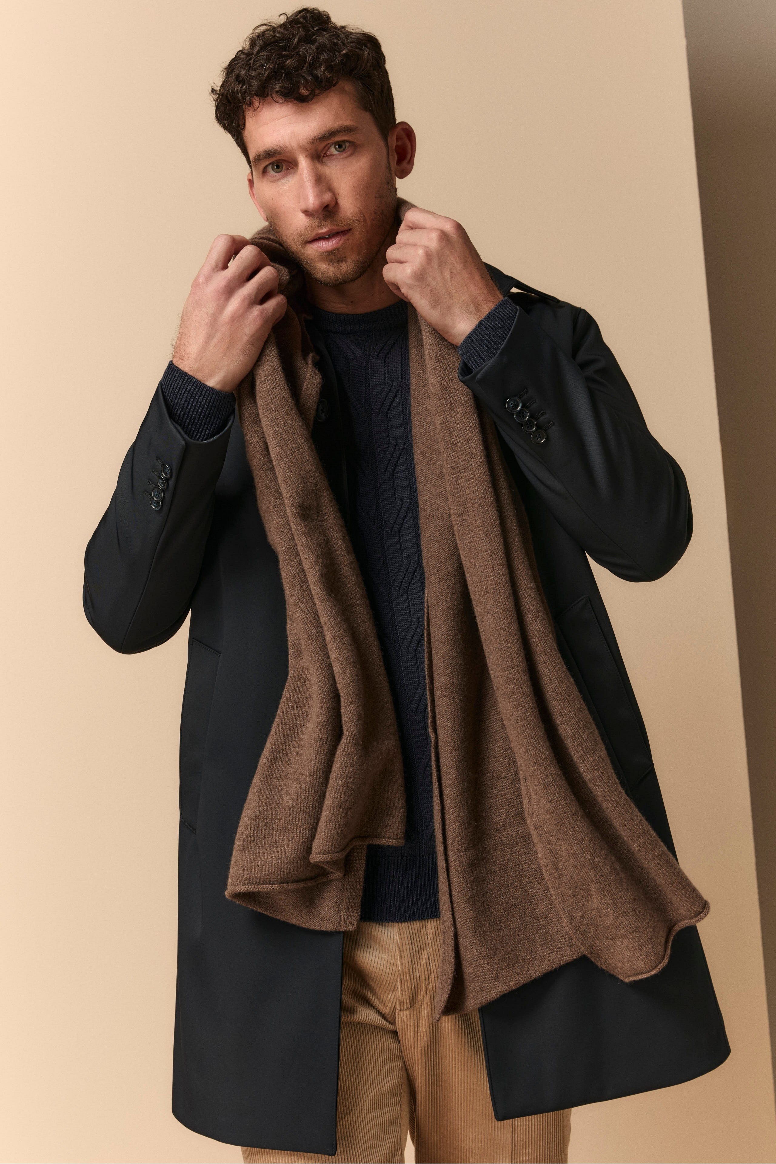 Cashmere scarf - WOOD