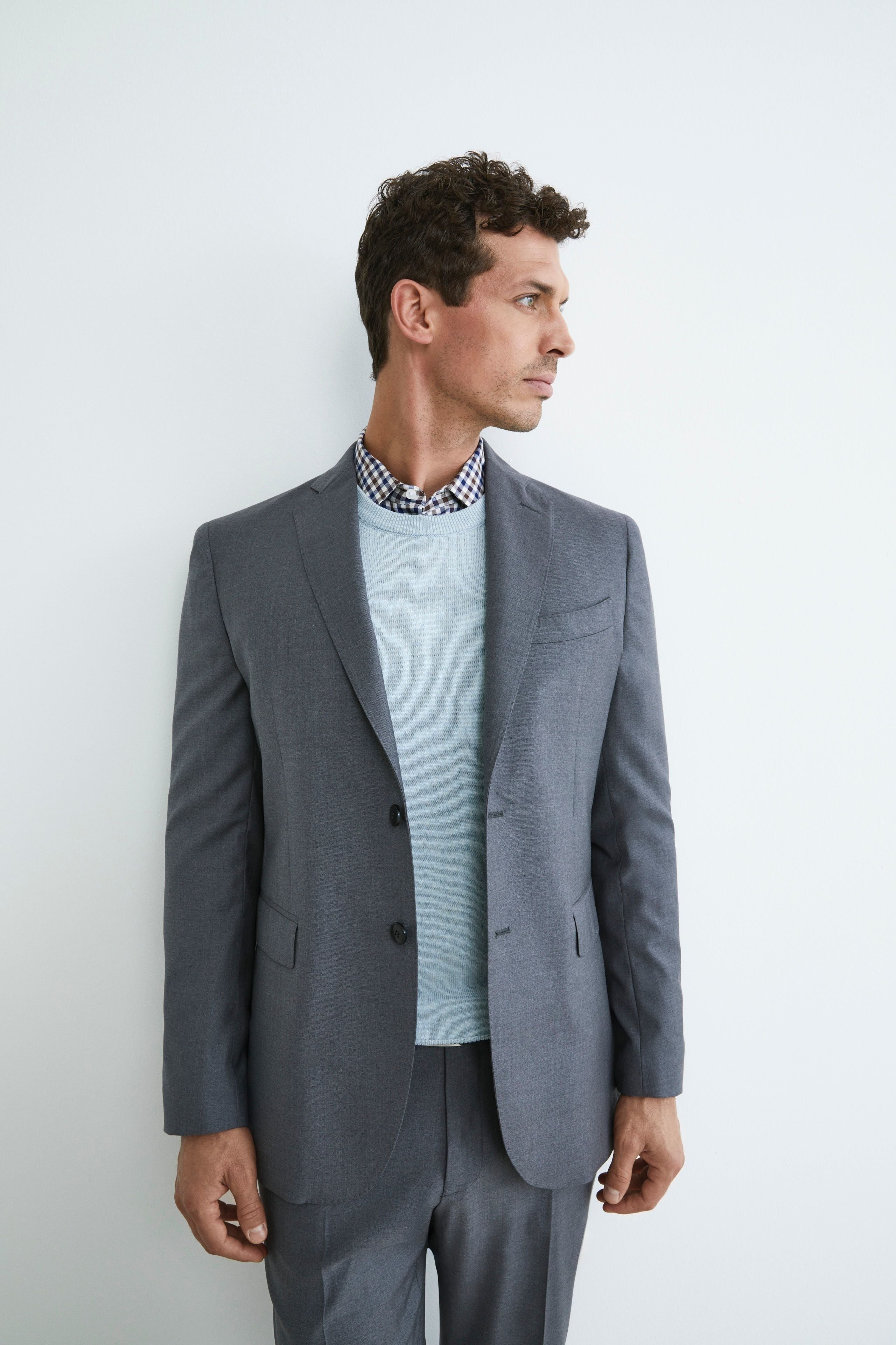 Grey wool suit - GREY