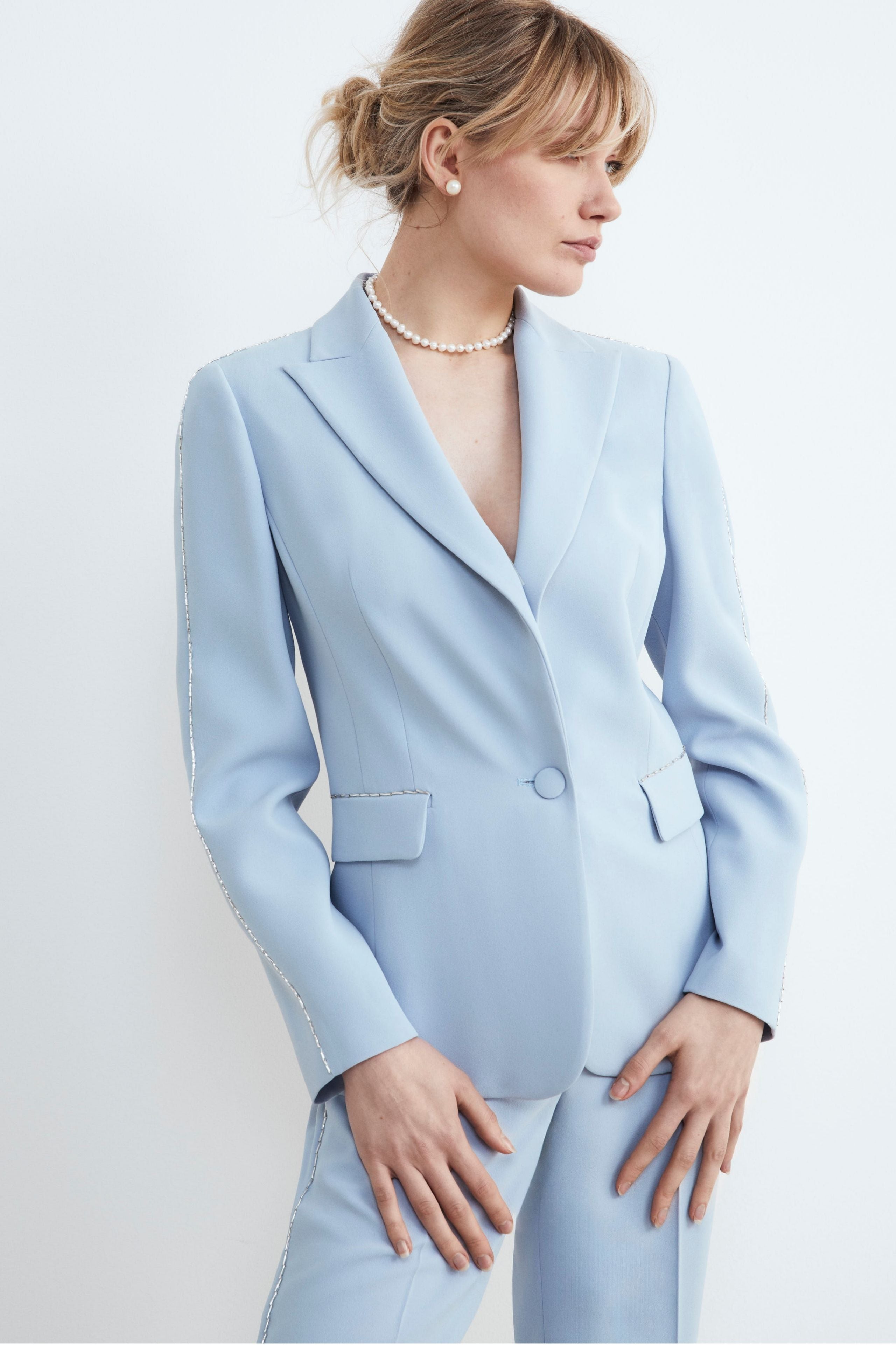 Blazer elegante azzurro - AZZURRO