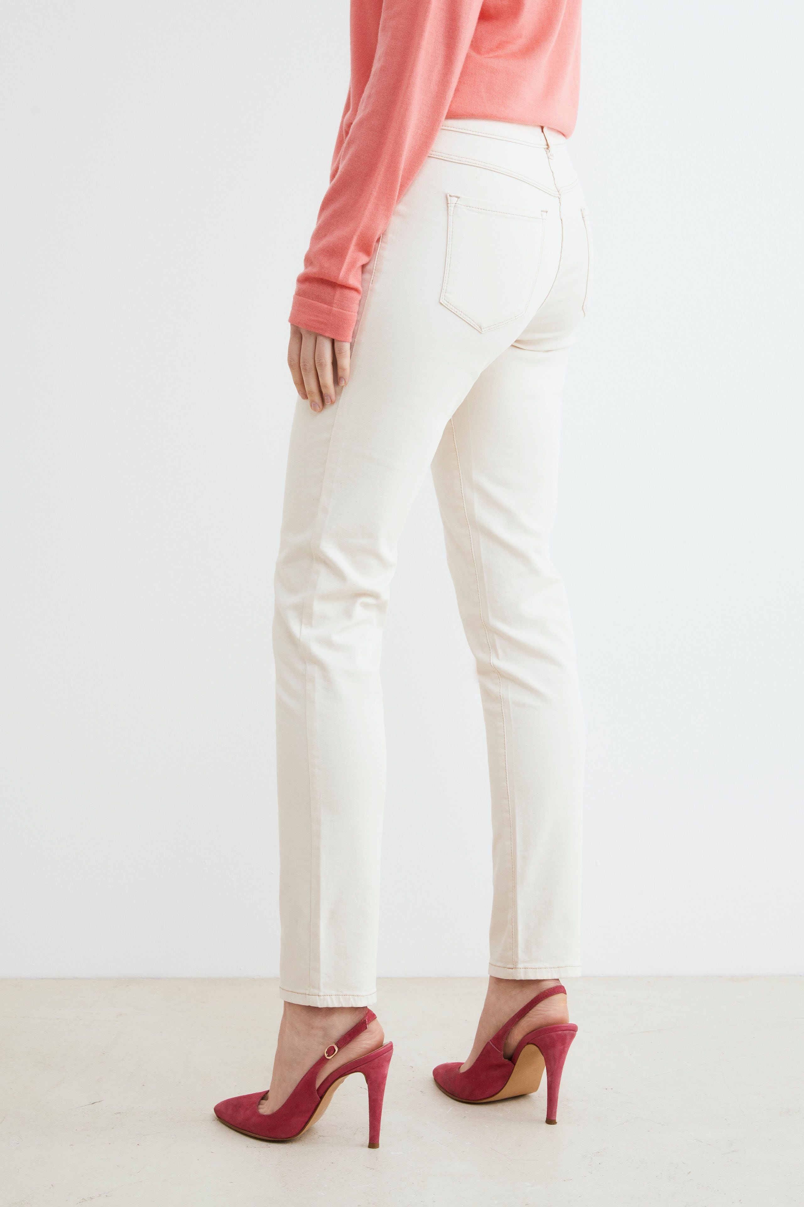 Pantalone bianco in cotone - ECRU