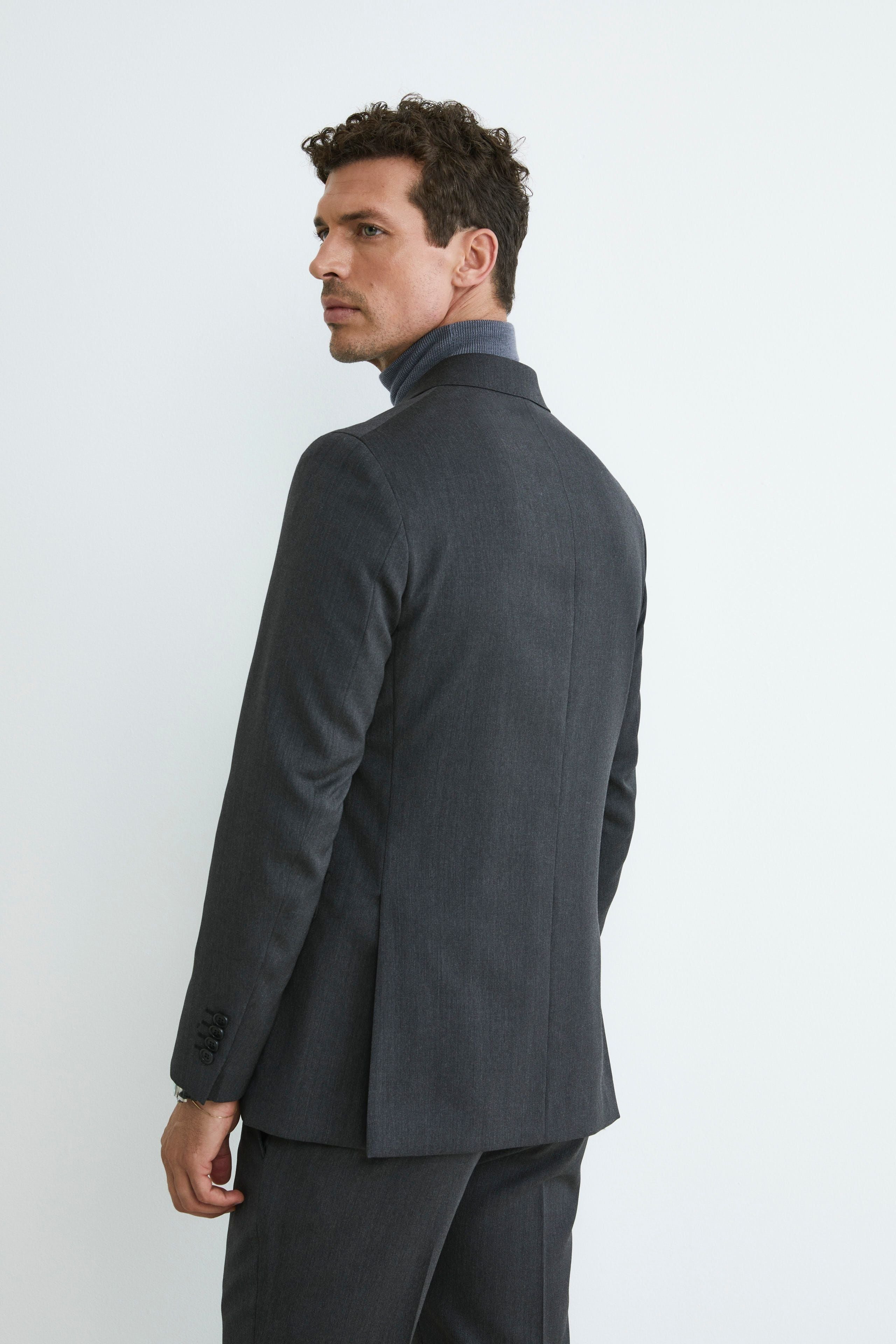 Anthracite wool Suit - Charcoal grey