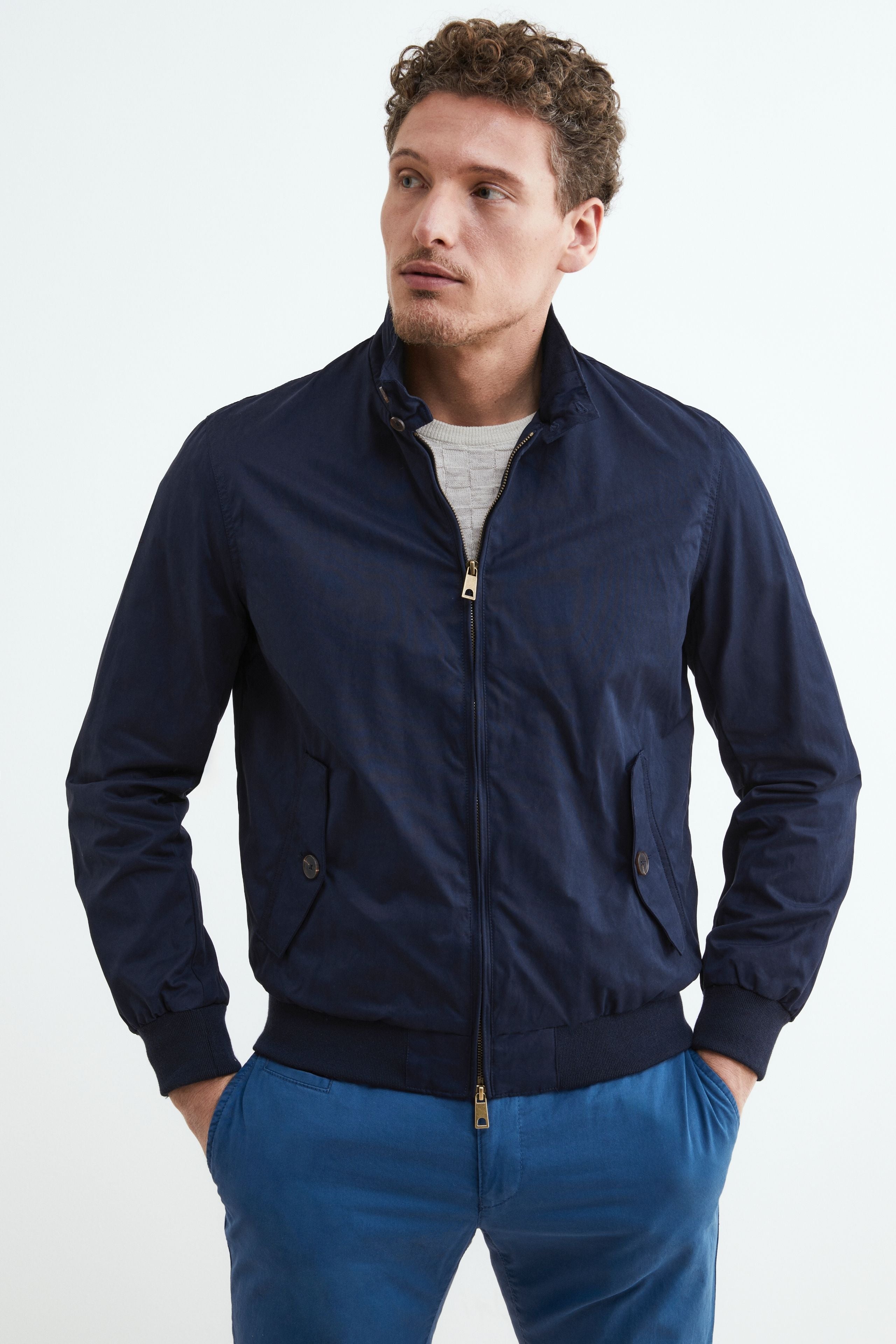 Lightweight hoodless jacket - BLUE