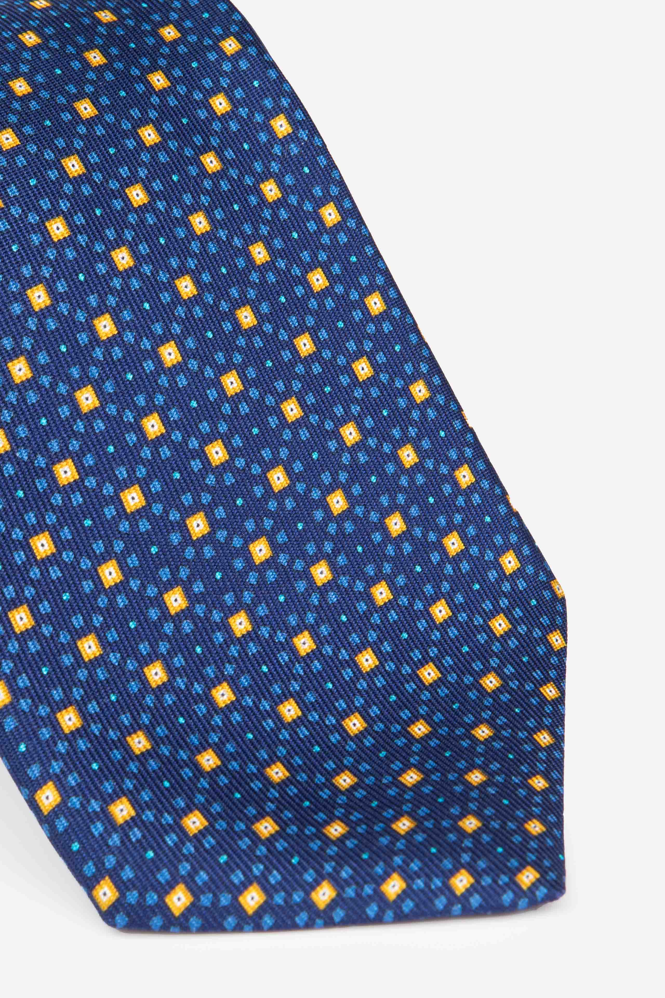 Cravatta blu microfantasia - FANT. BLUETTE