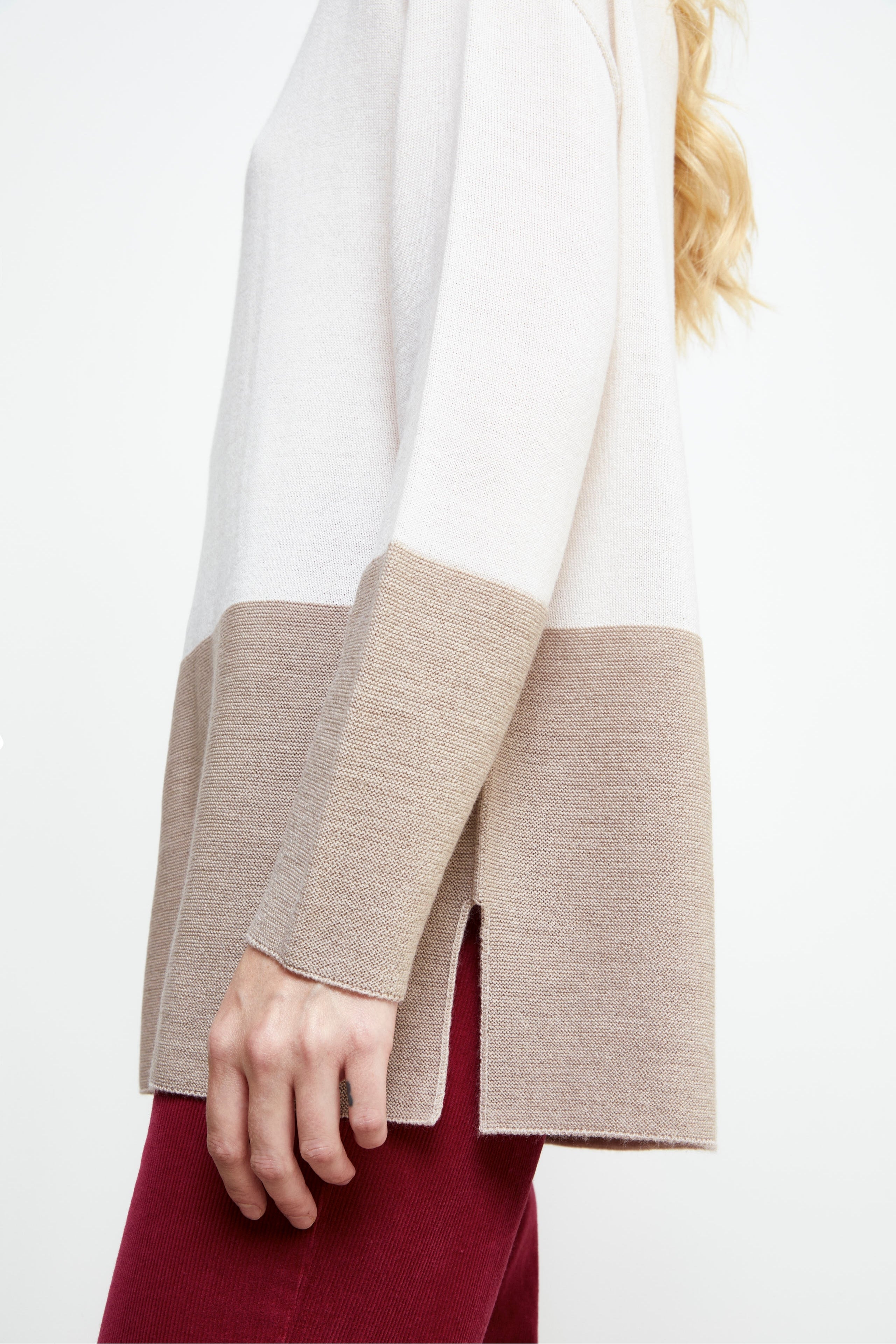 Maglia Over in Lana Merino - STUCCO