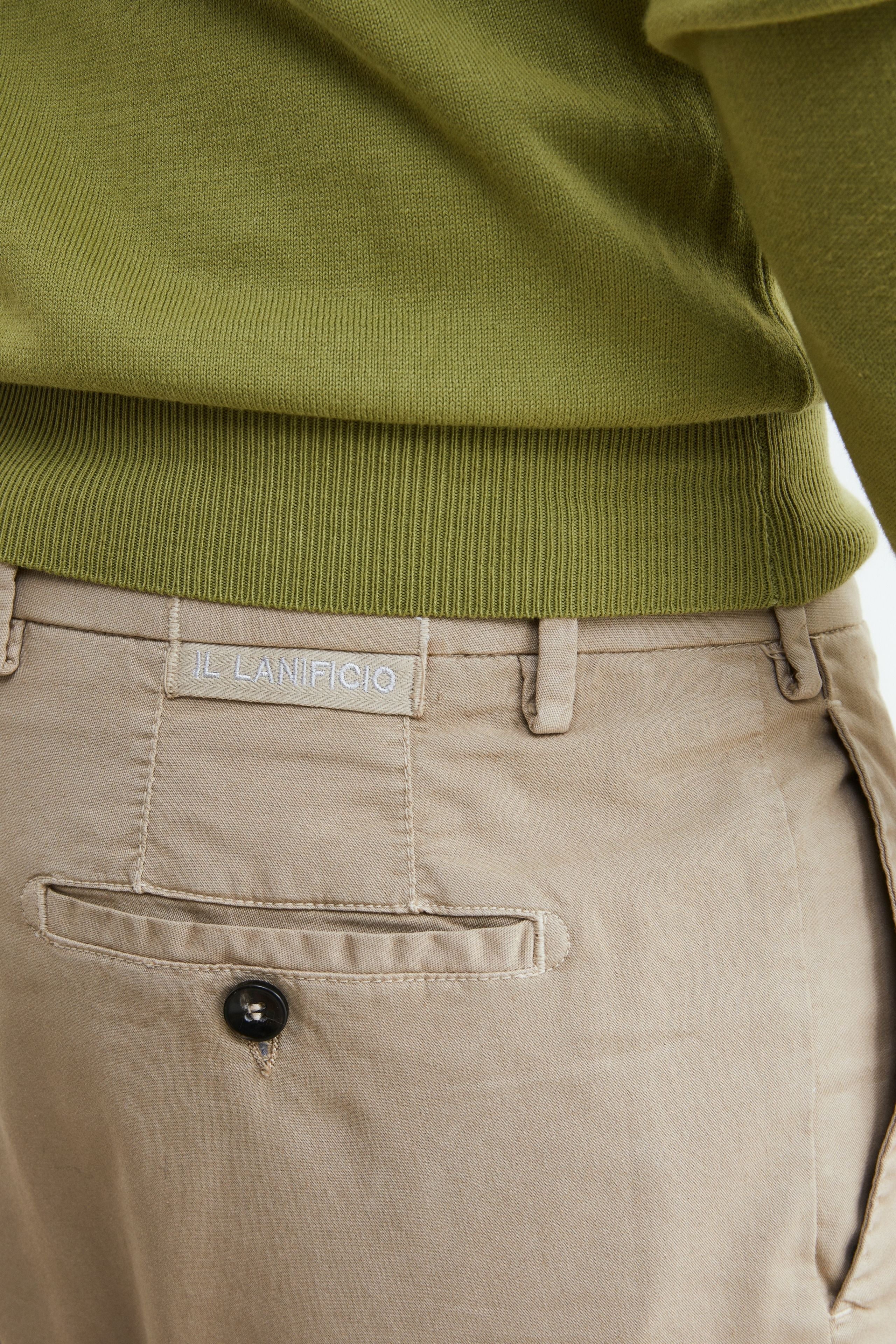 Slim cotton pants - BEIGE