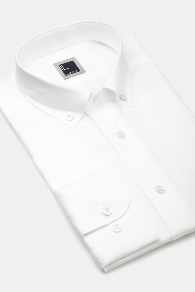 Camicia slim oxford - BIANCO