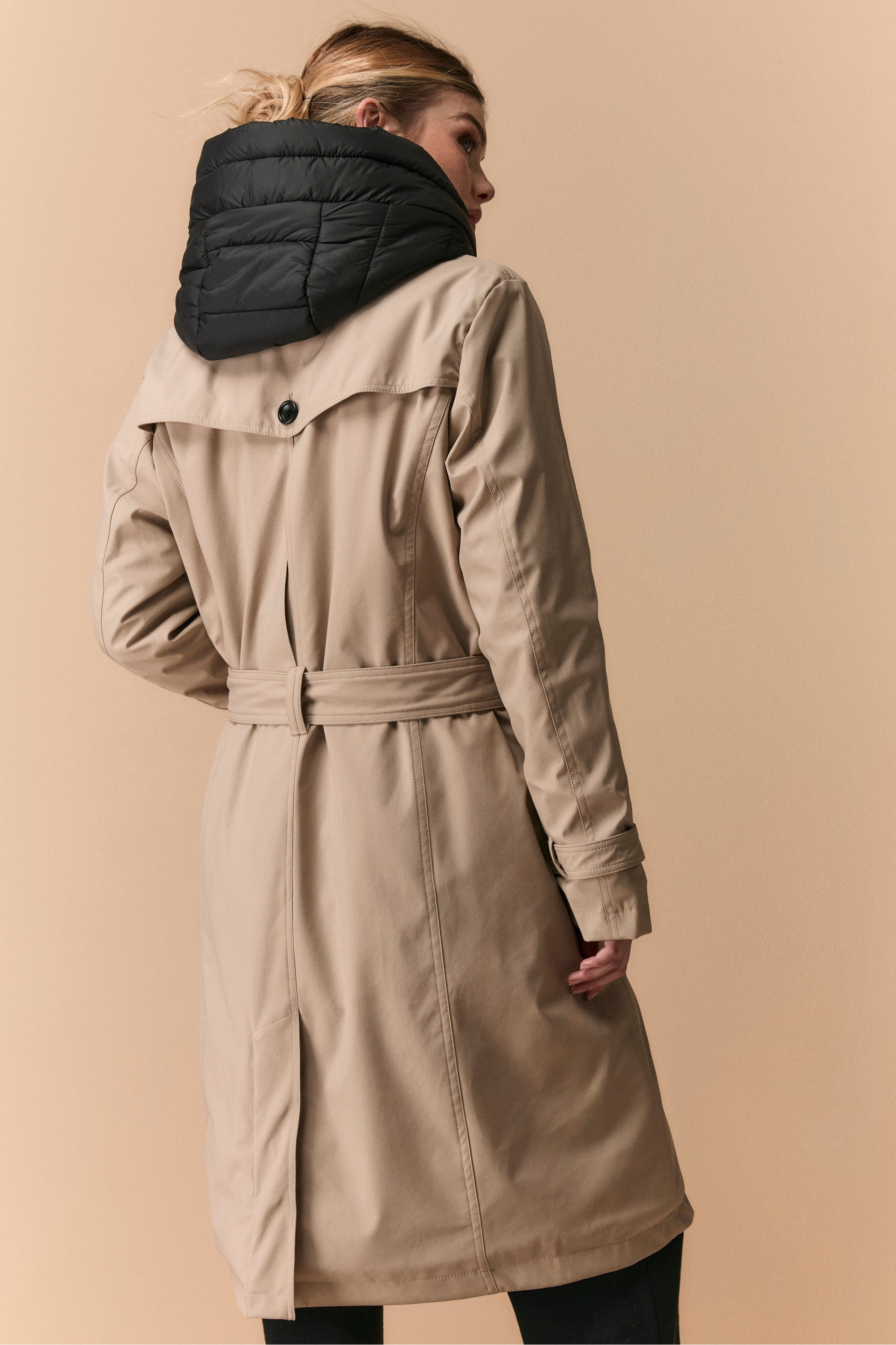 Trench Invernale con Cintura - BEIGE