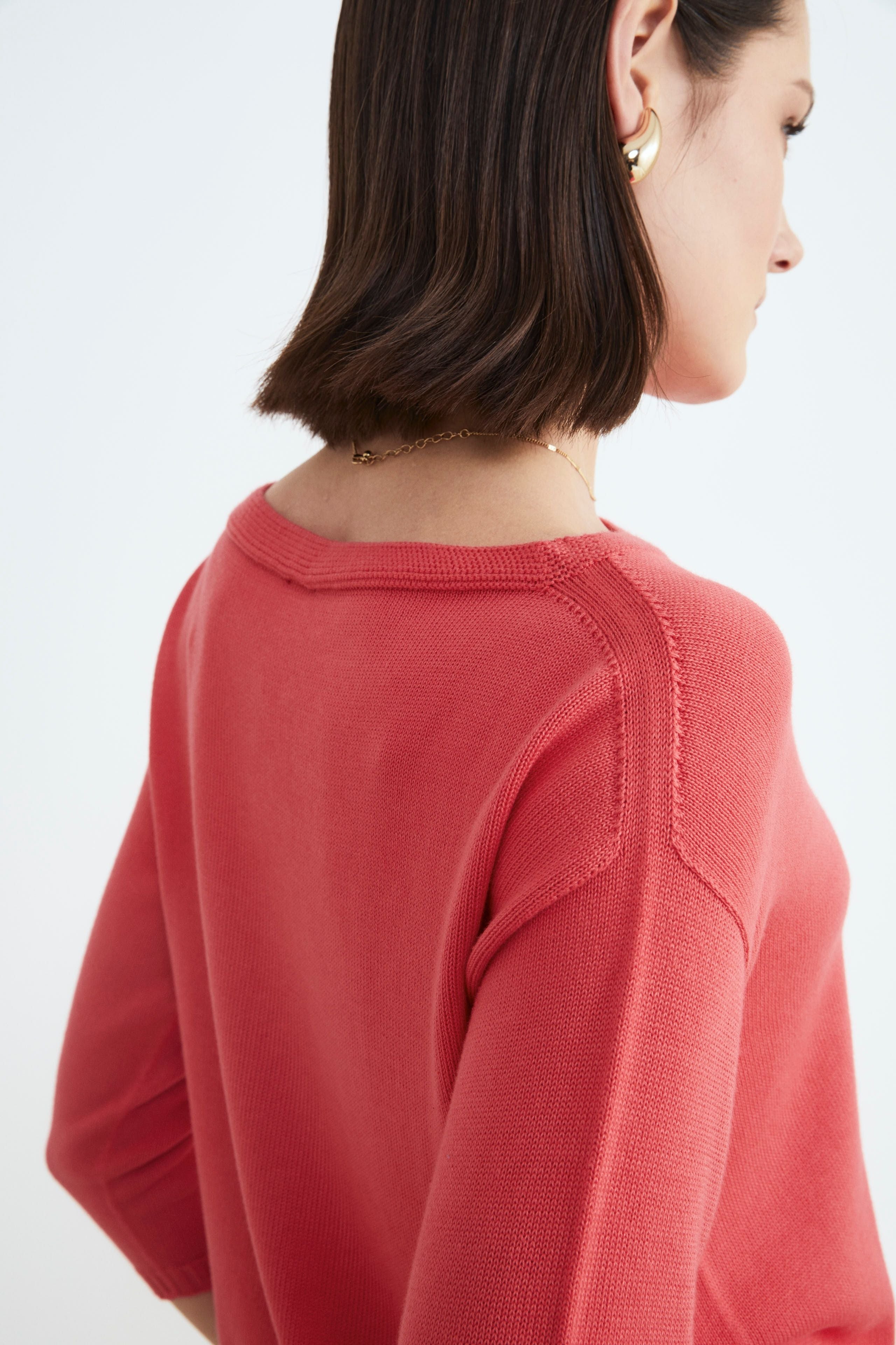 Colored cotton shirt - Coral pink