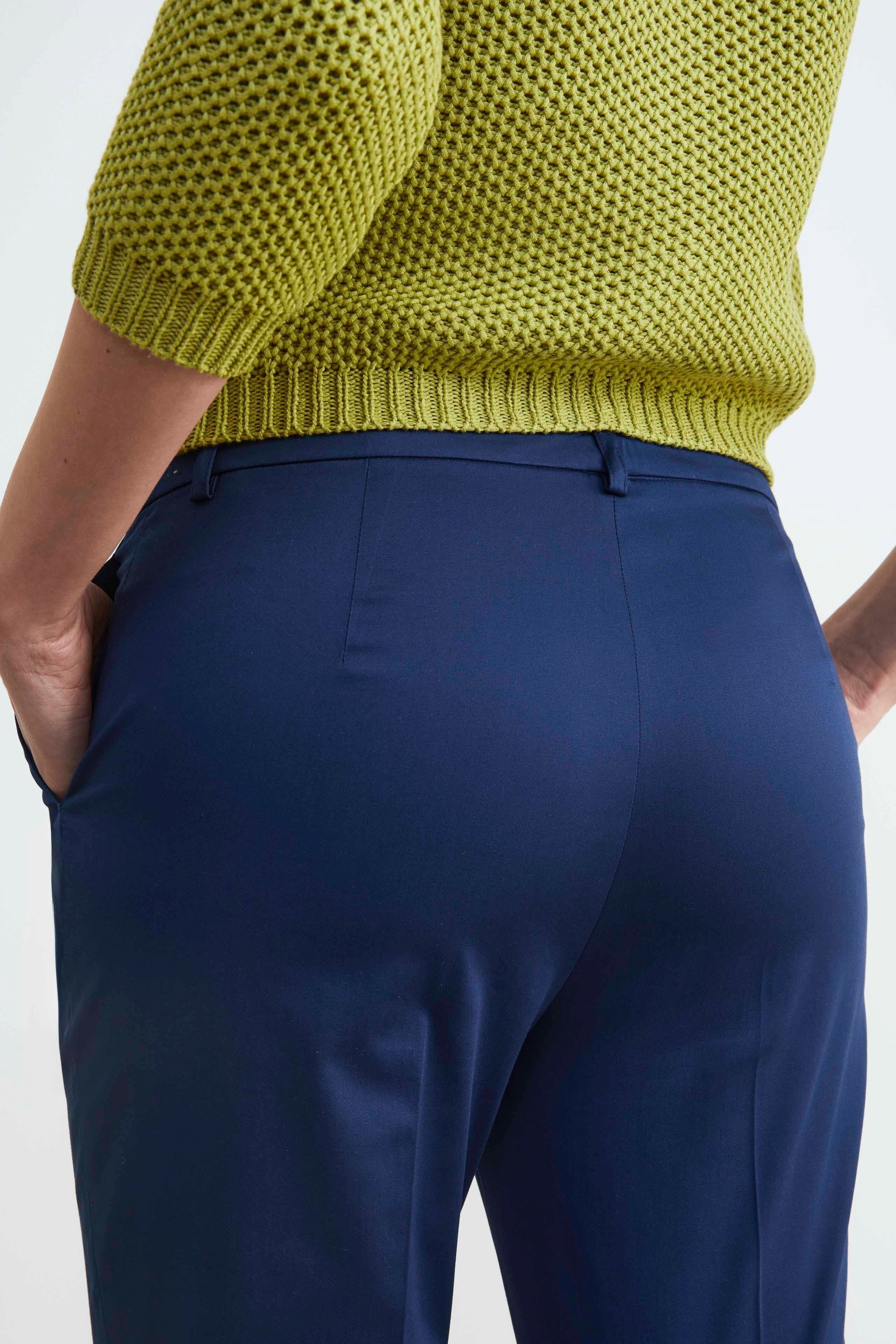 Pantalone in cotone mid-flare - DENIM