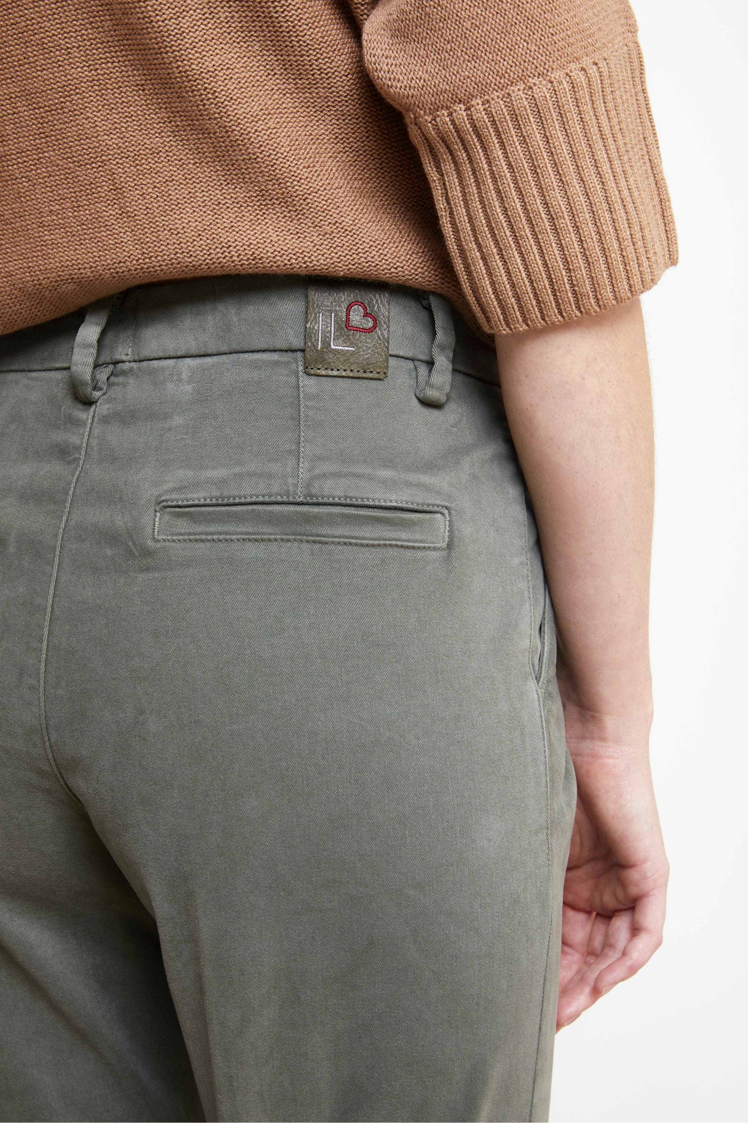 Five-pocket trousers - Sage green