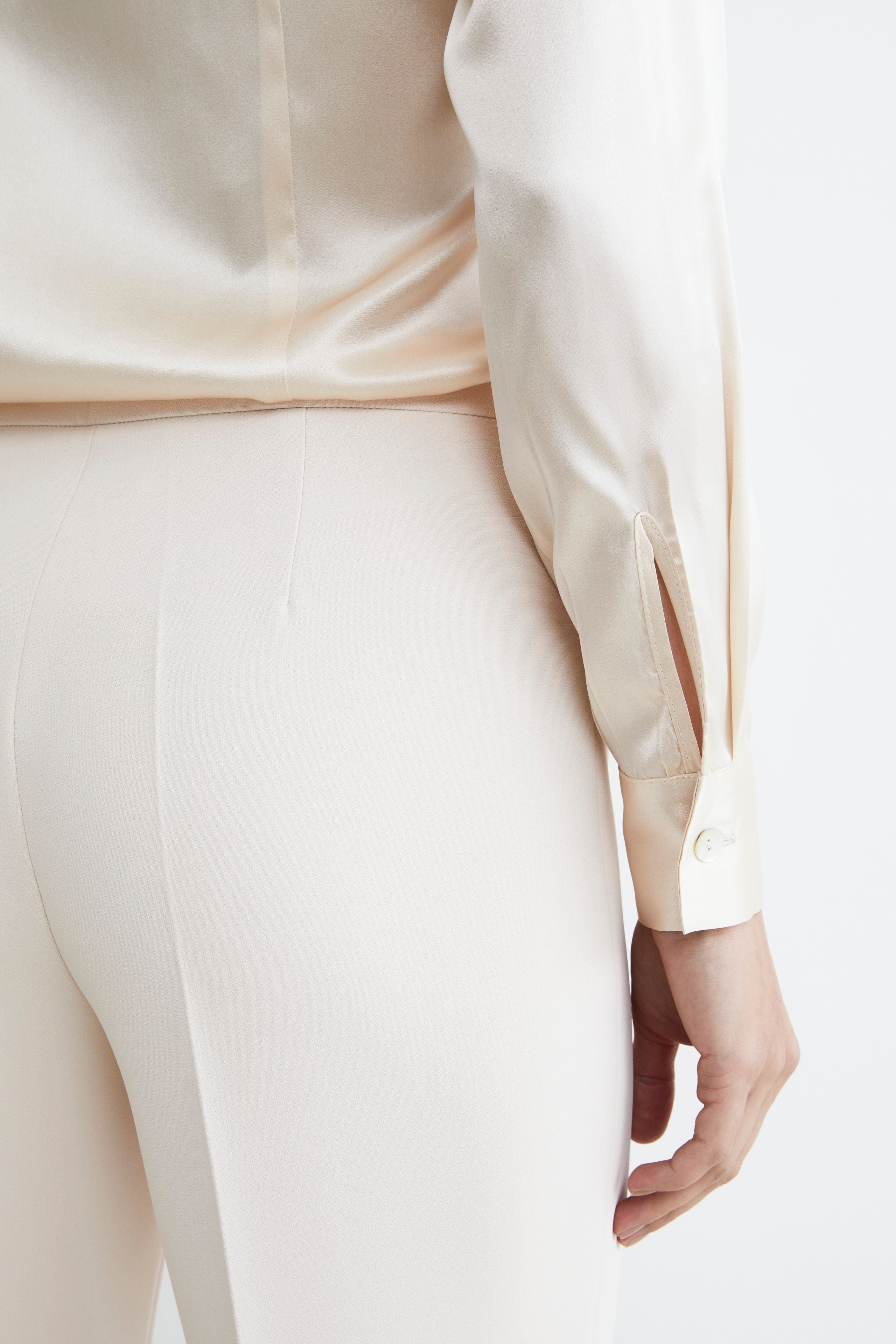 Smart flared trousers - Ivory