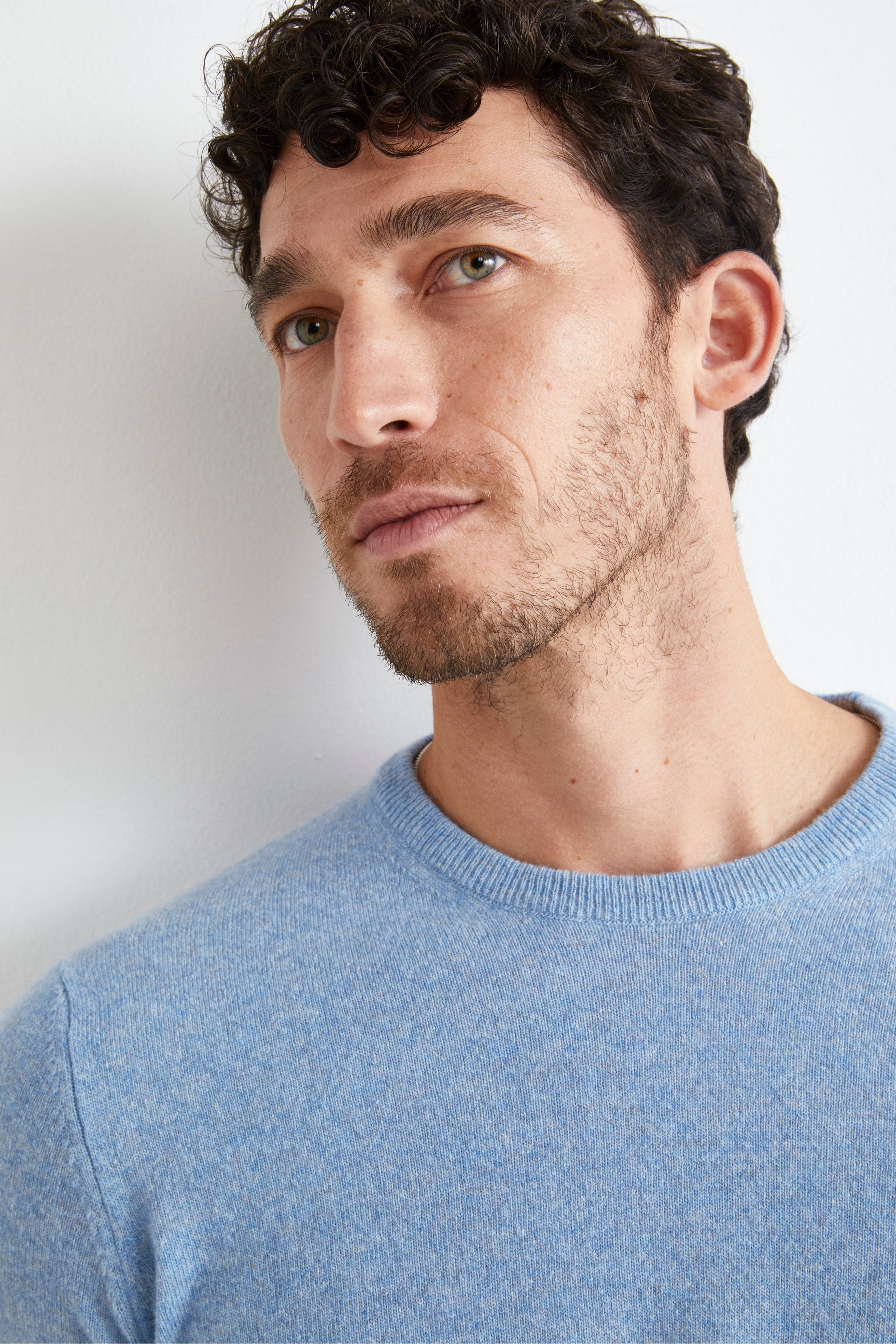 Maglia in Lana Merino Extrafine - AZZURRO MELANGE