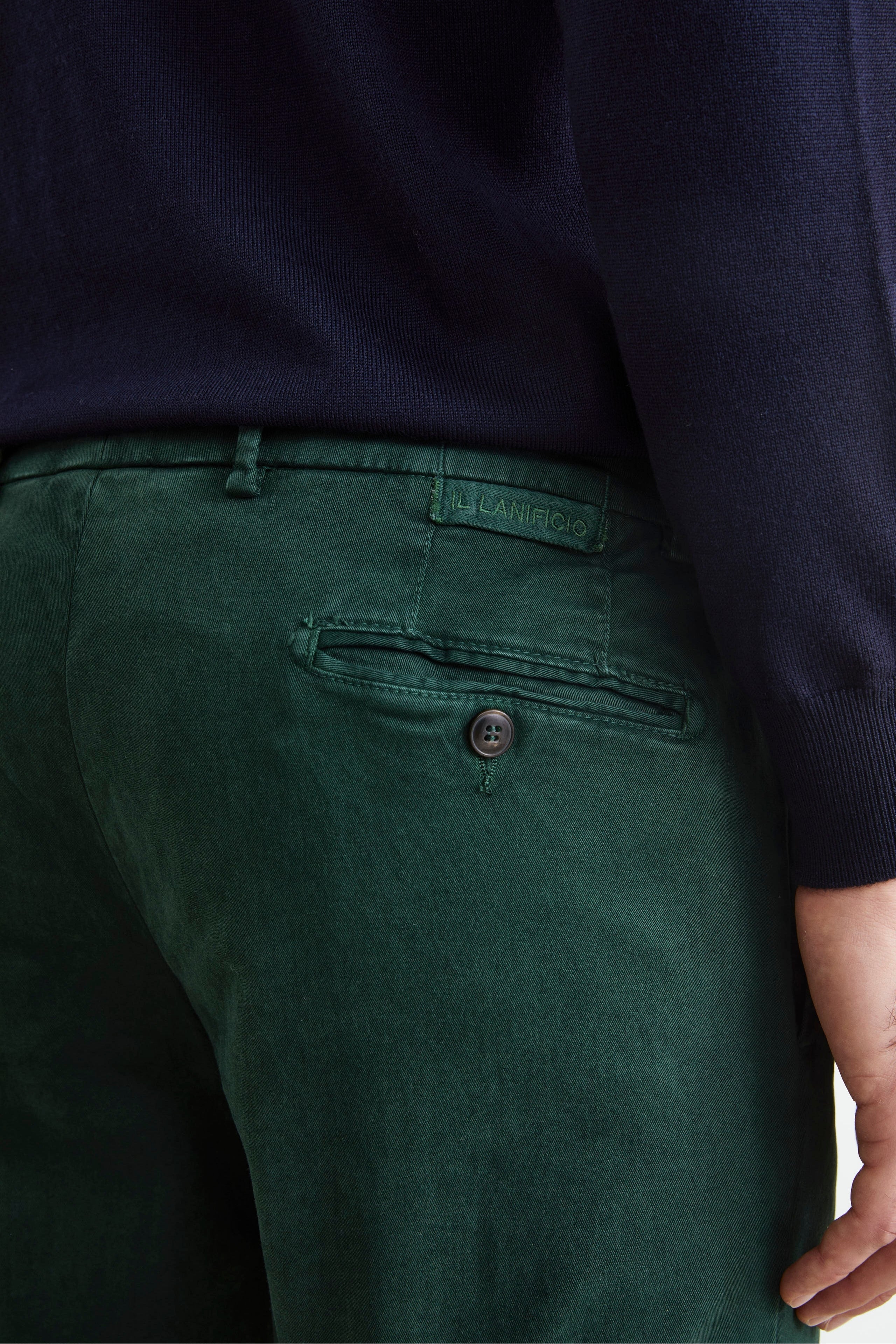 Pantalone Stretch in Gabardina - VERDE