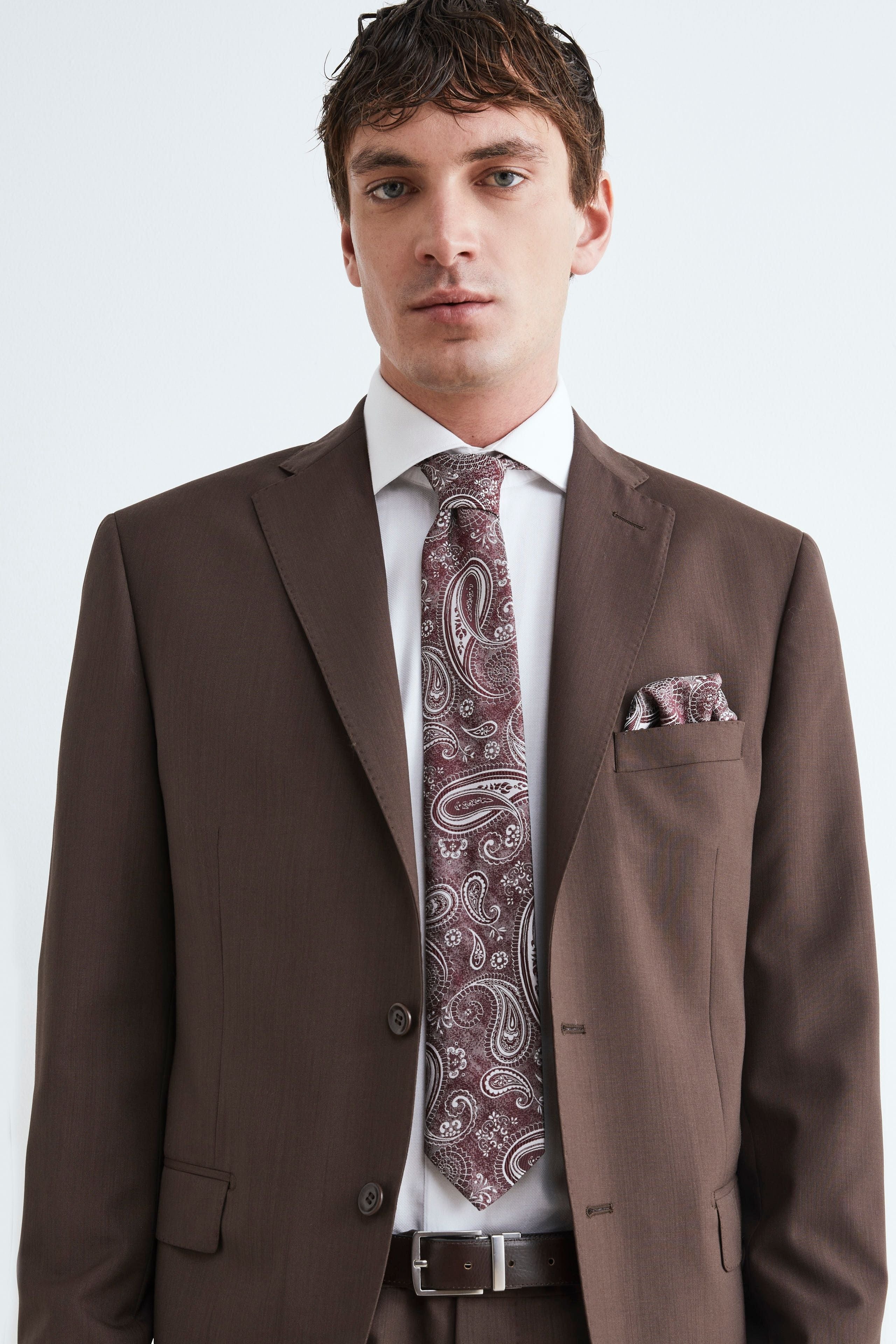 Cravatta paisley uomo - Motif bourgogne