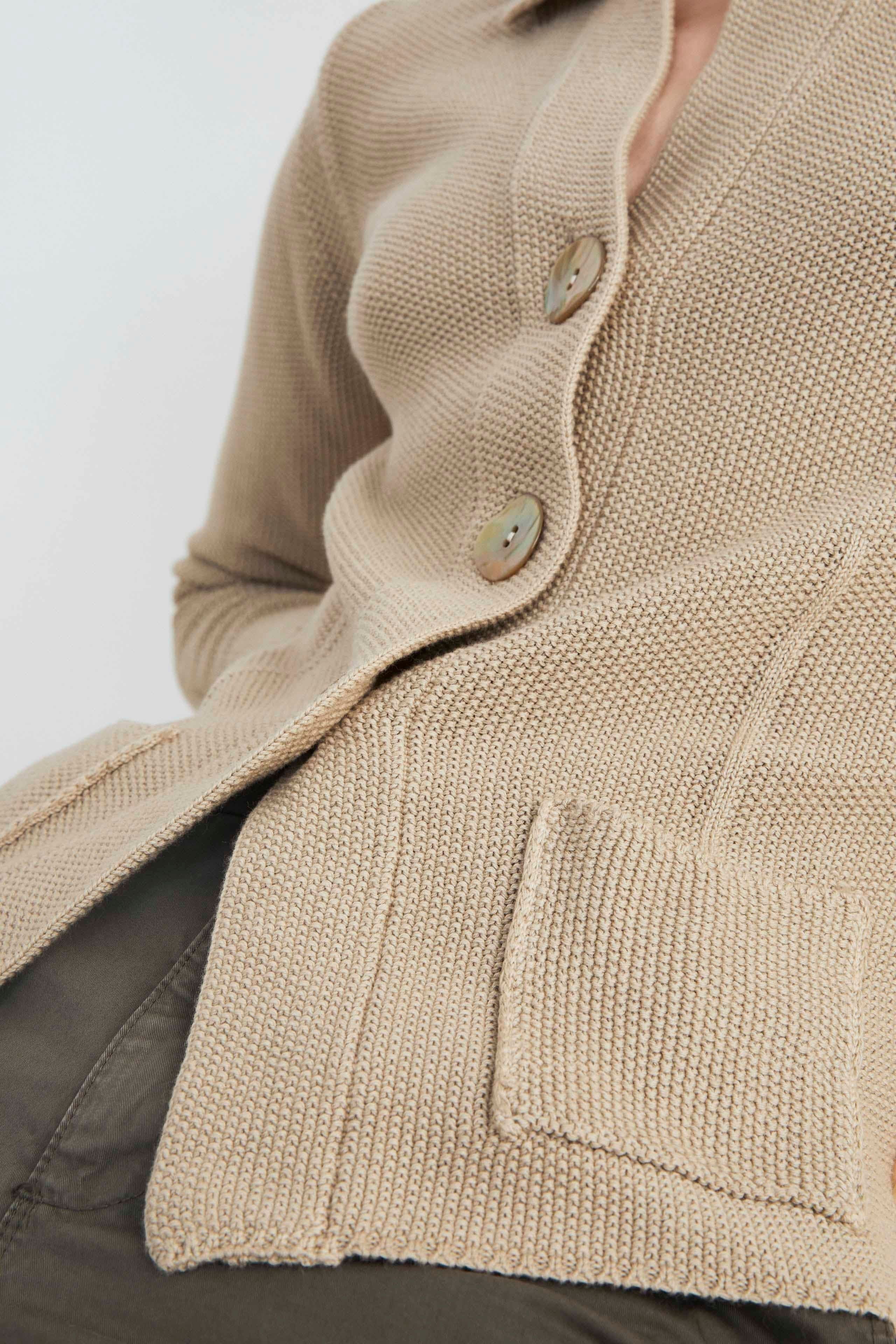 Cardigan con bottoni - BEIGE