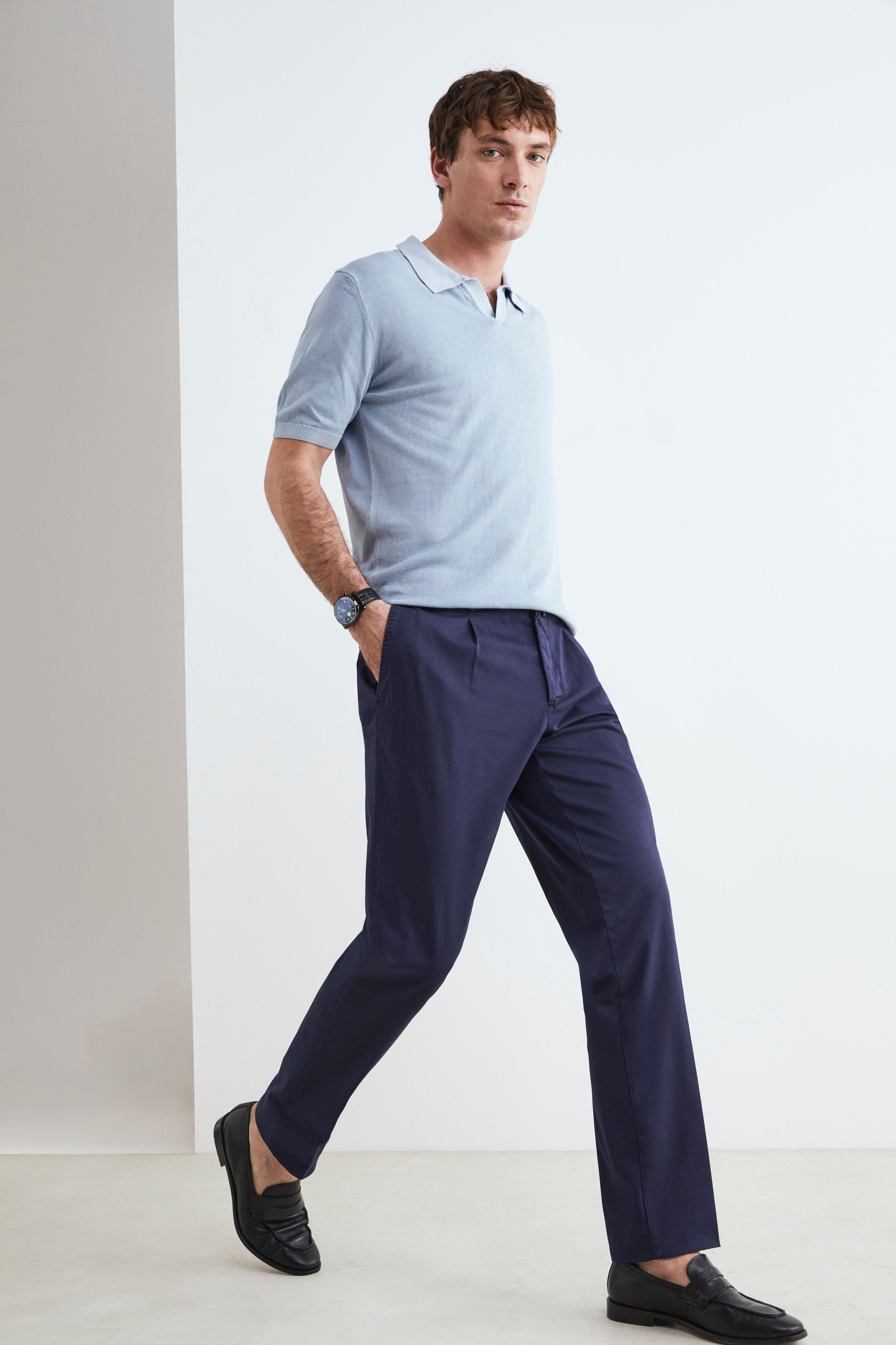 Pantalone classico uomo - BLU APERTO