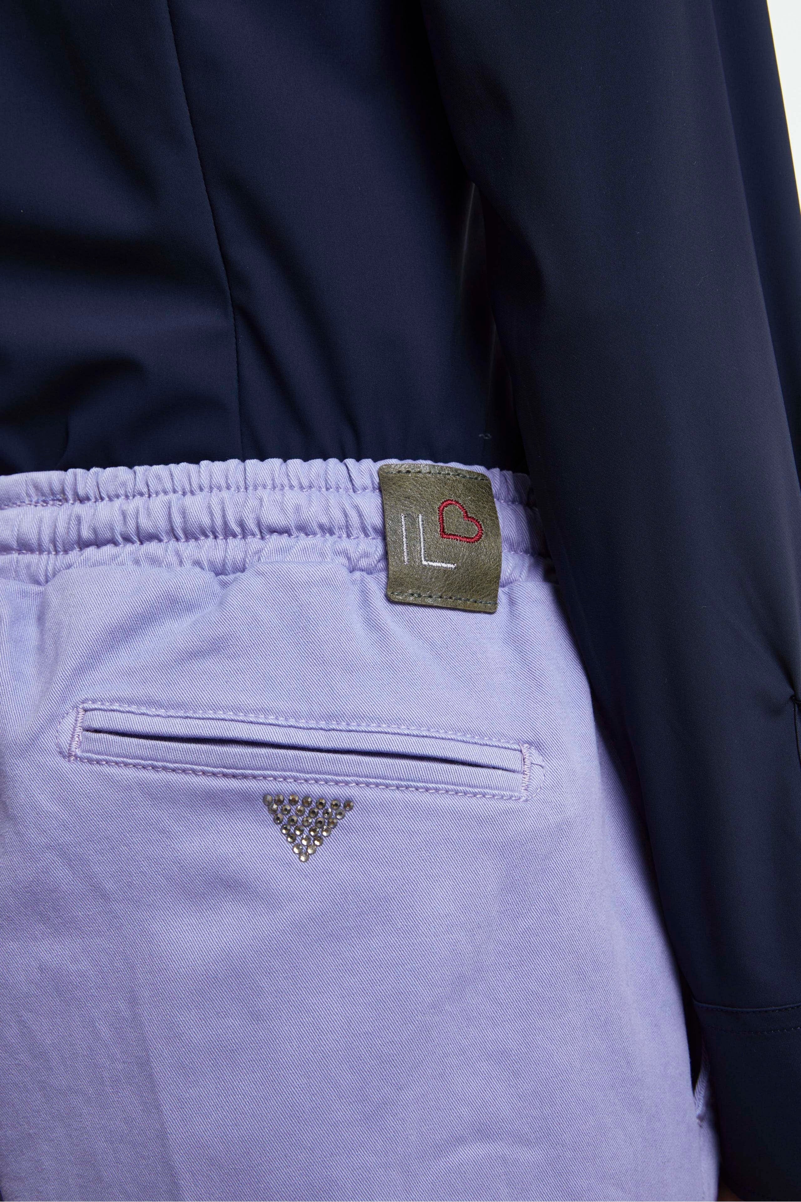 Drawstring Gabardine Trousers - Lilac