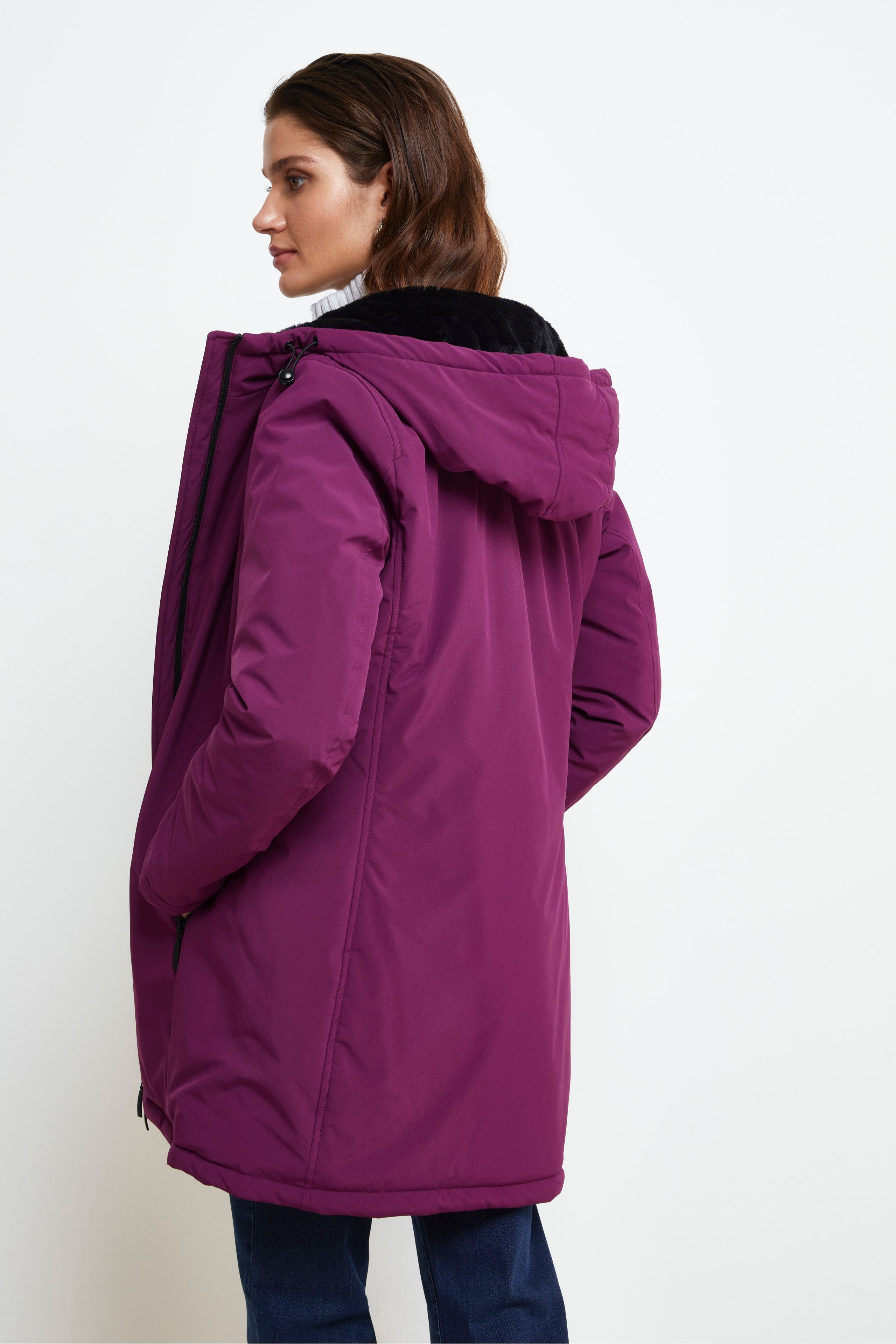 Long Jacket with Hood - PINK