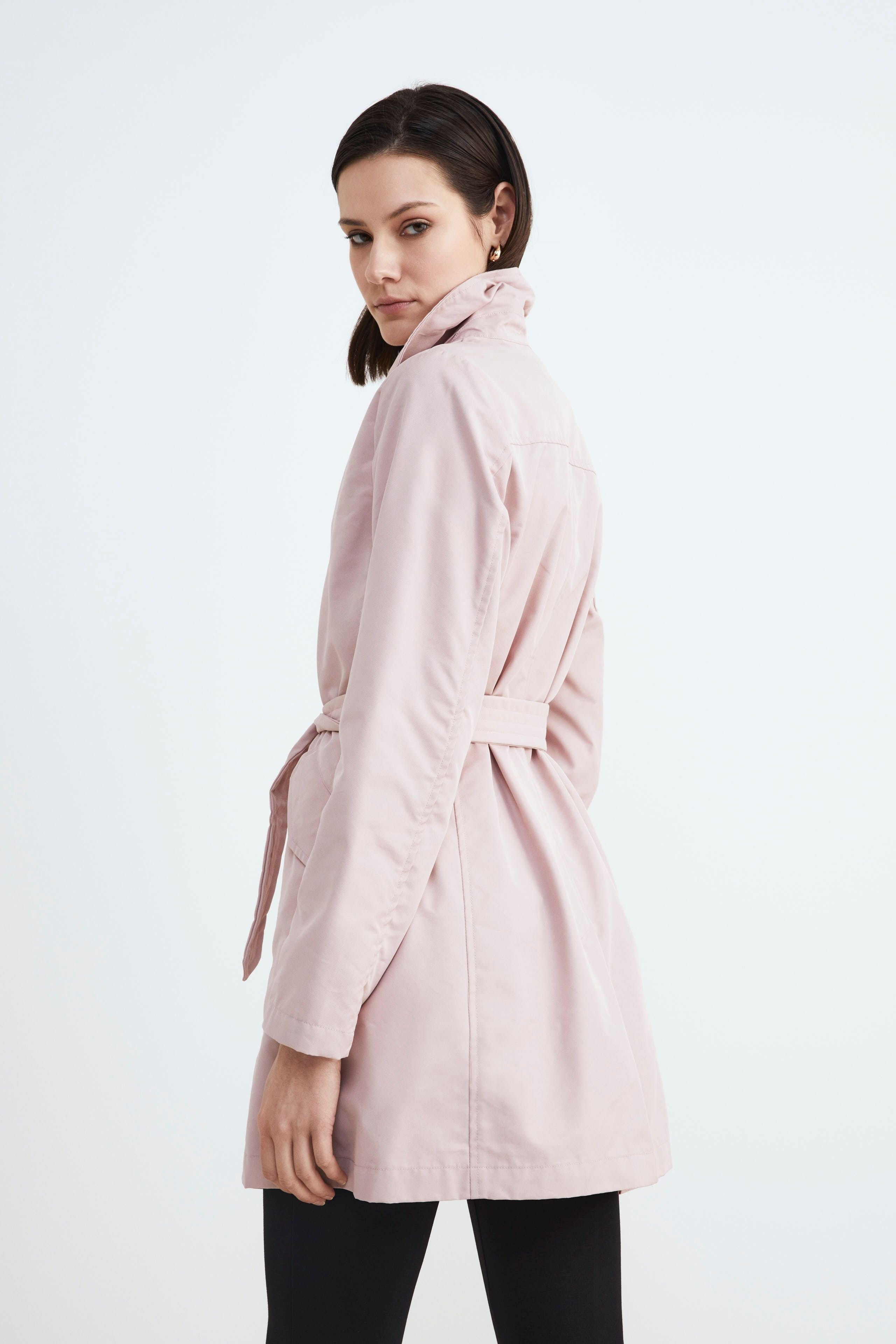 Elegant women’s trench coat - PINK
